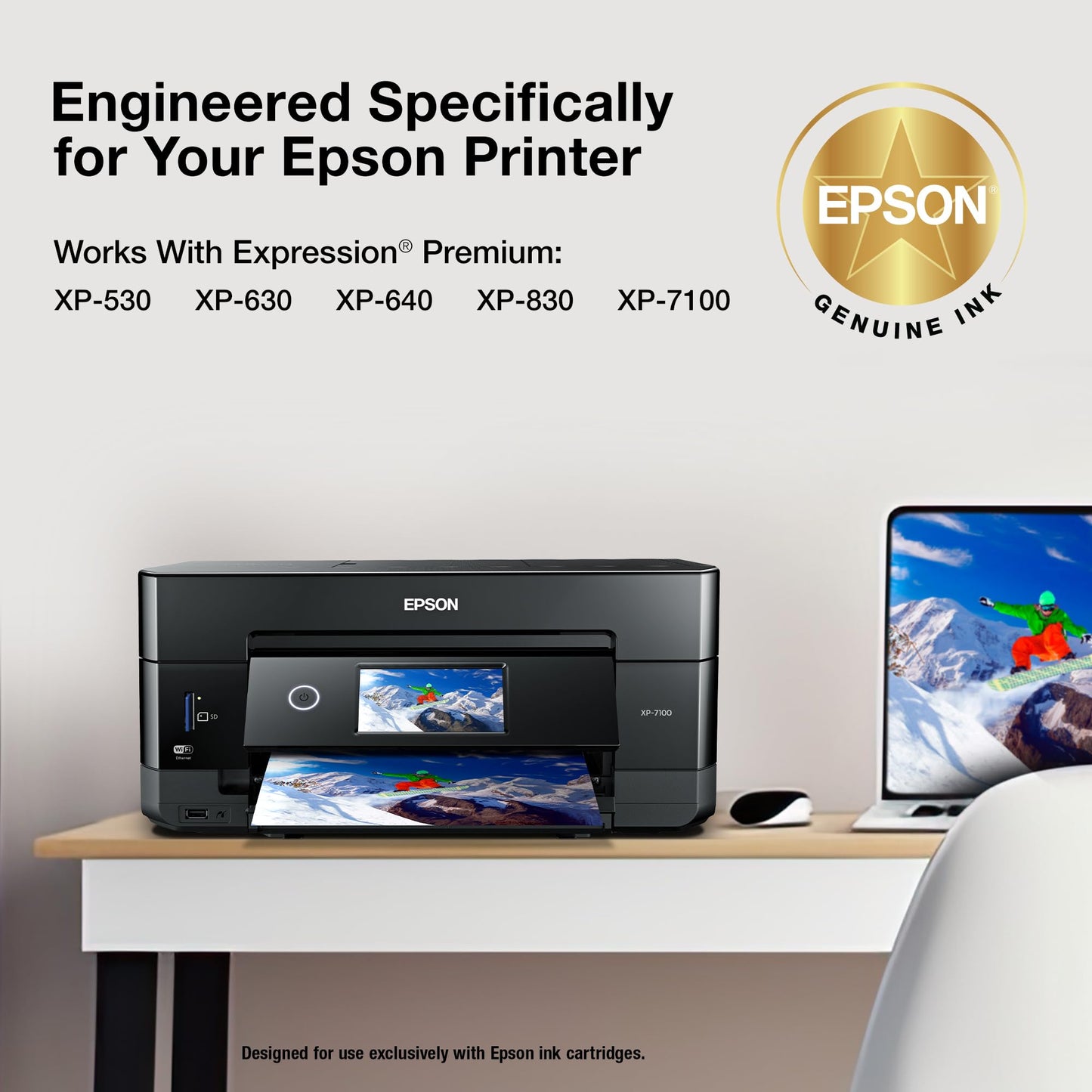 EPSON 410 Claria Premium Ink High Capacity Cyan Cartridge (T410XL220-S) Works with Expression XP-530, 630, 640, 7100, 830