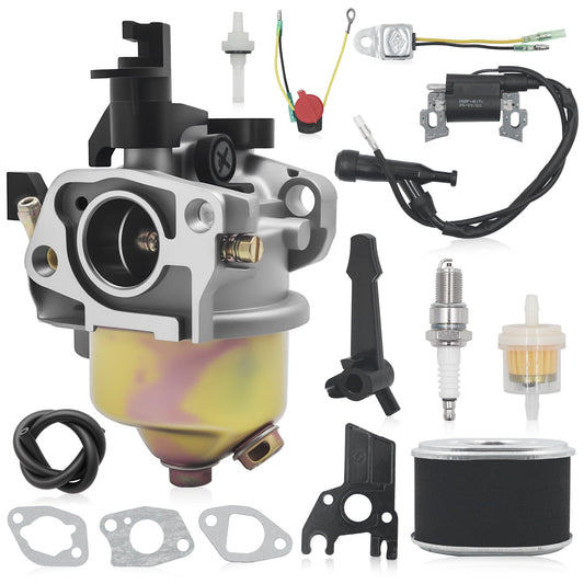 Carburetor for Honda GX120 GX160 GX200 GX140 5.5 6.5 HP Engine Carb Predator 196cc 212cc 224cc Pressure Washer with Fuel Filter Spark Plug, 16100-ZLO-W51 16100-ZH8-W61 16100-ZE1-814 16100-ZE1-825