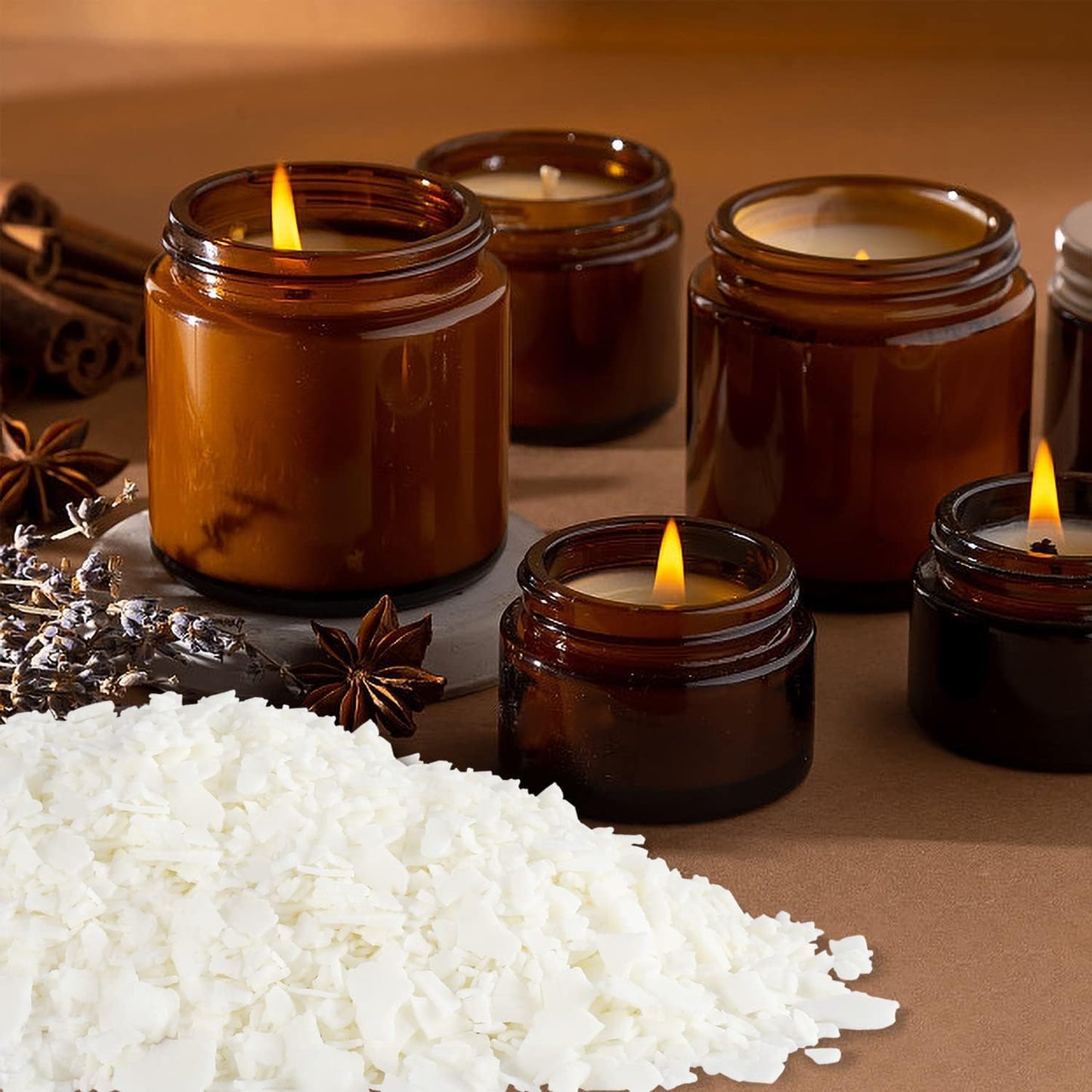 10LB Natural Soy Wax Flakes for Candle Making - 160oz Pure Soy Wax Kit, Ideal for DIY Container & Pillar Candles, Additive - Free & Unscented.