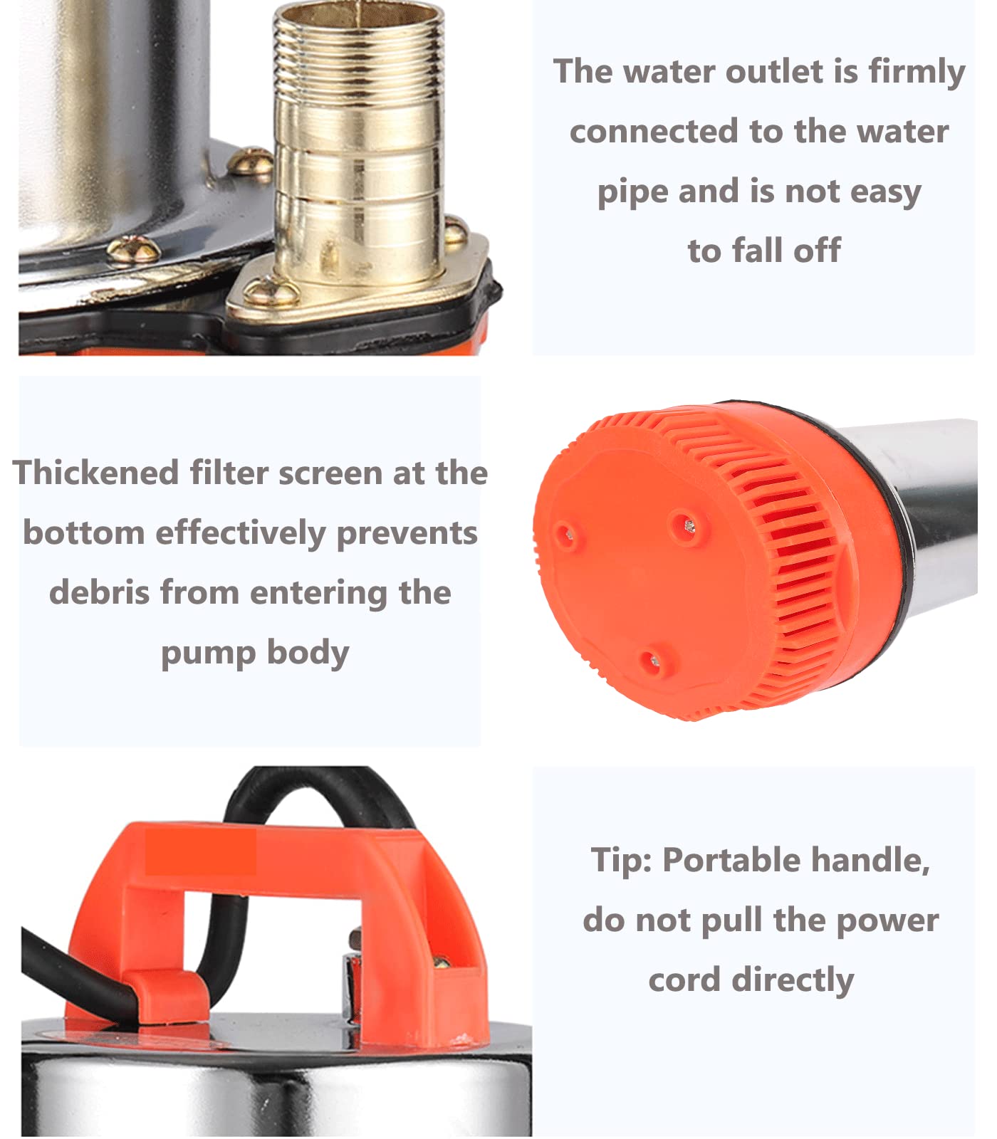 ZHKUO DC 12V Farm & Ranch Solar Water Pump Submersible Well Booster Pump