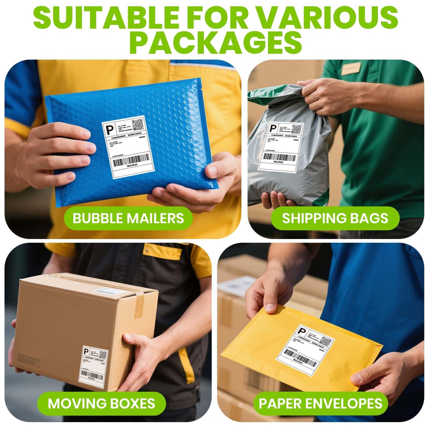 ADHES 4x6 Thermal Shipping Labels 1000 Fanfold – Top-Coated & BPA/BPS Free, Strong Adhesive Thermal Label Printer Paper, 4x6 Shipping Labels for Mailing and Packaging