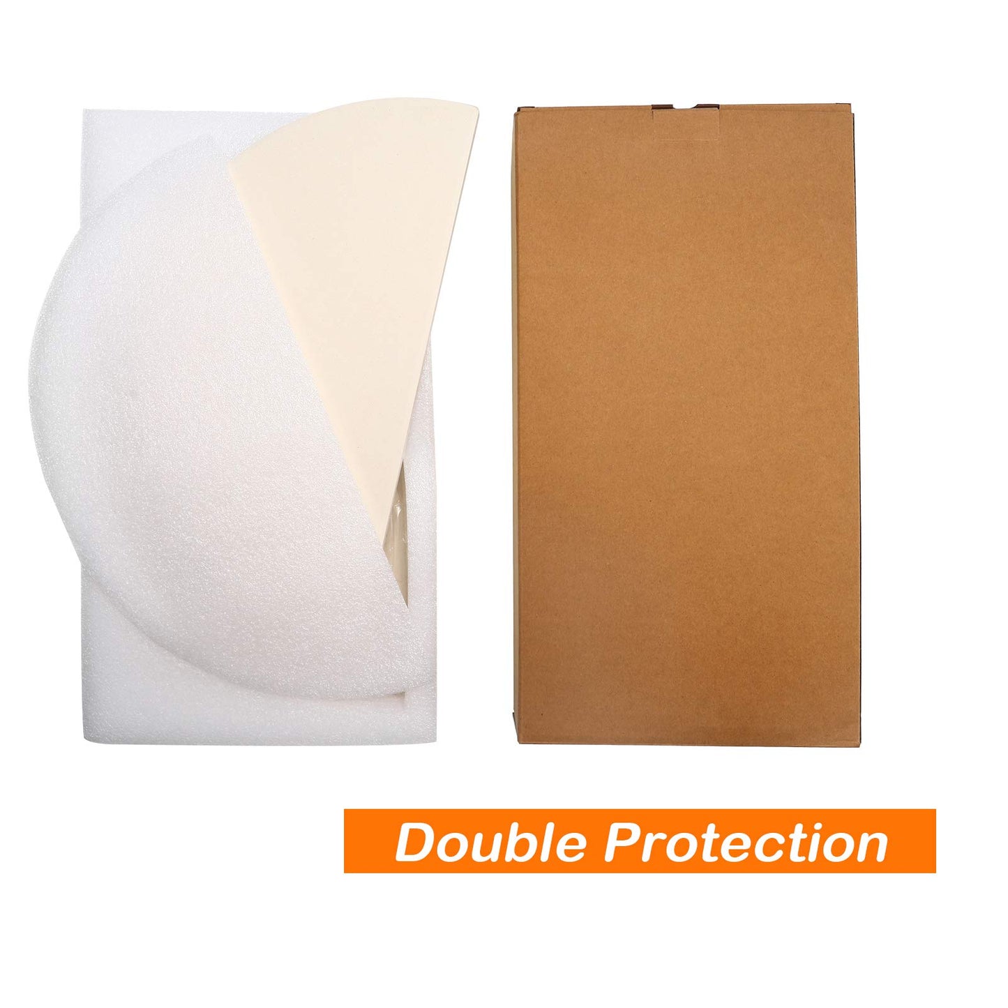 BBQ Future Half-Moon Ceramic Heat Deflector Plates for Kamado Joe Classic I, II, III，2-Pack, White