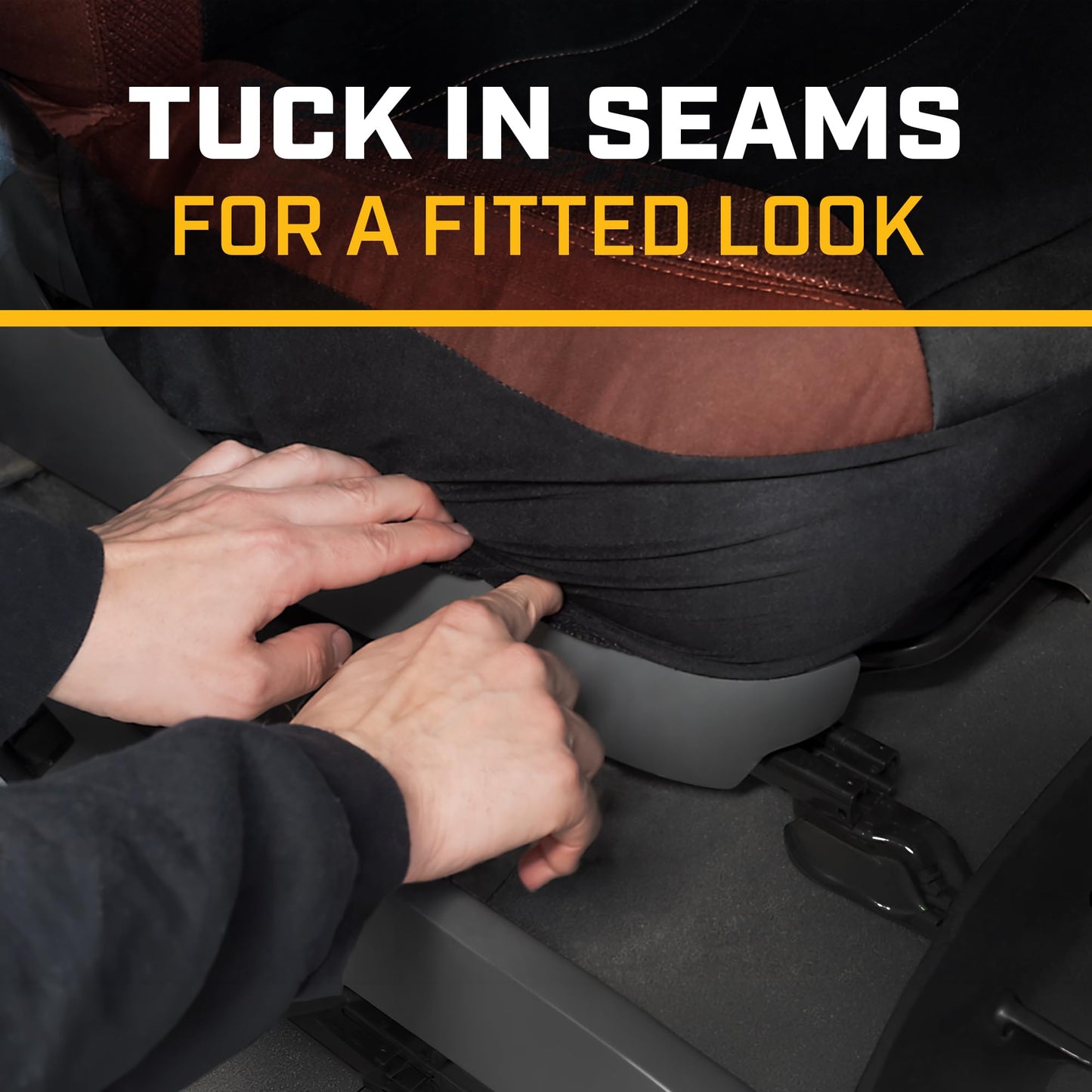 BDK Auto CASC-2274-GR: Cat 4Pc Polyester + Honeycomb Polyester Fabric Low Back Seat Cover