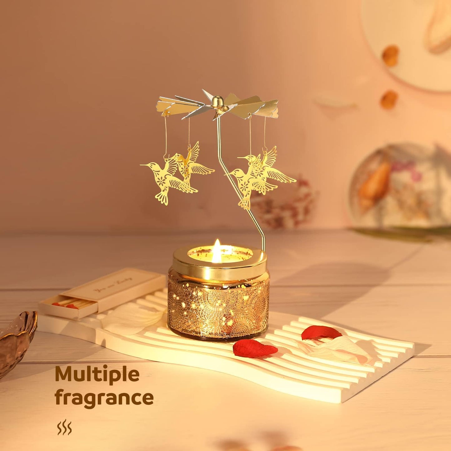 Hummingbird Rose Scented Candle Gifts for Women, Unique Birthday Presents for Mom Mother-in-Law Grandma Sister, Funny Friendship Candle for Her, Natural Soy Wax Aromatherapy Candle for Home Relaxation