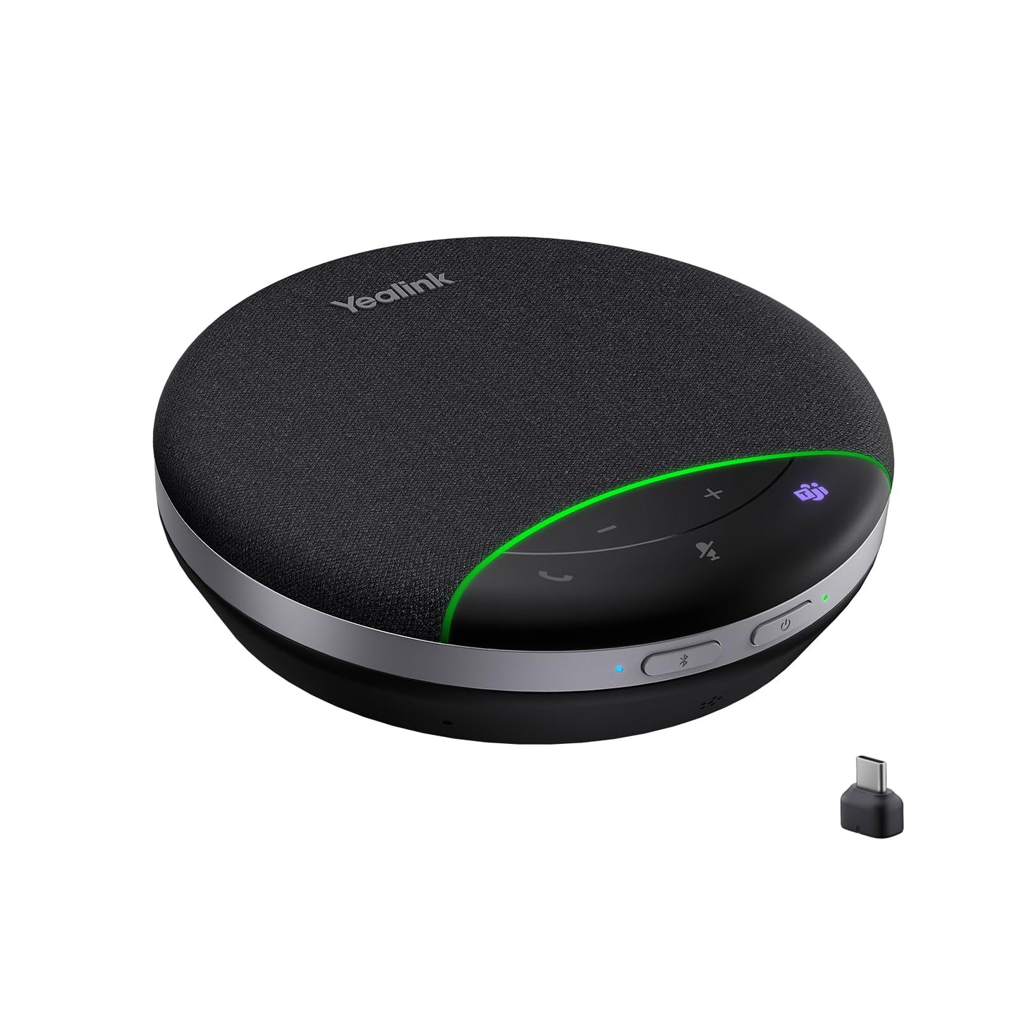 Yealink SP92 Bluetooth Speaker and Microphone with Dongle, Conference Speakerphone for Teams, 13ft 360° Omni Pickup, Full-Duplex Mic, Al Noise Reduction, 20H Call Time, USB C/A