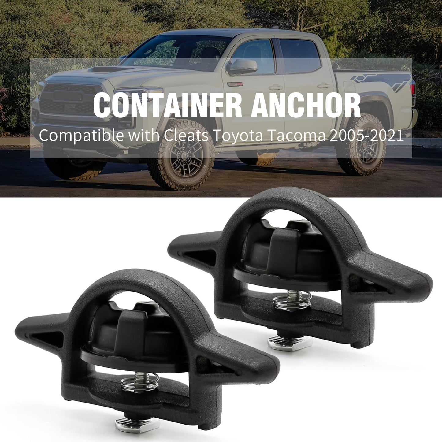 VIKKSAER 4 Pcs Tie Down Bed Cleat, Replacement for Toyota Tacoma 2005-2021, Replacement for Tundra 2007-2021, Replaces PT278-35160, PT278-35112, PT278-0C010, PT278-35111