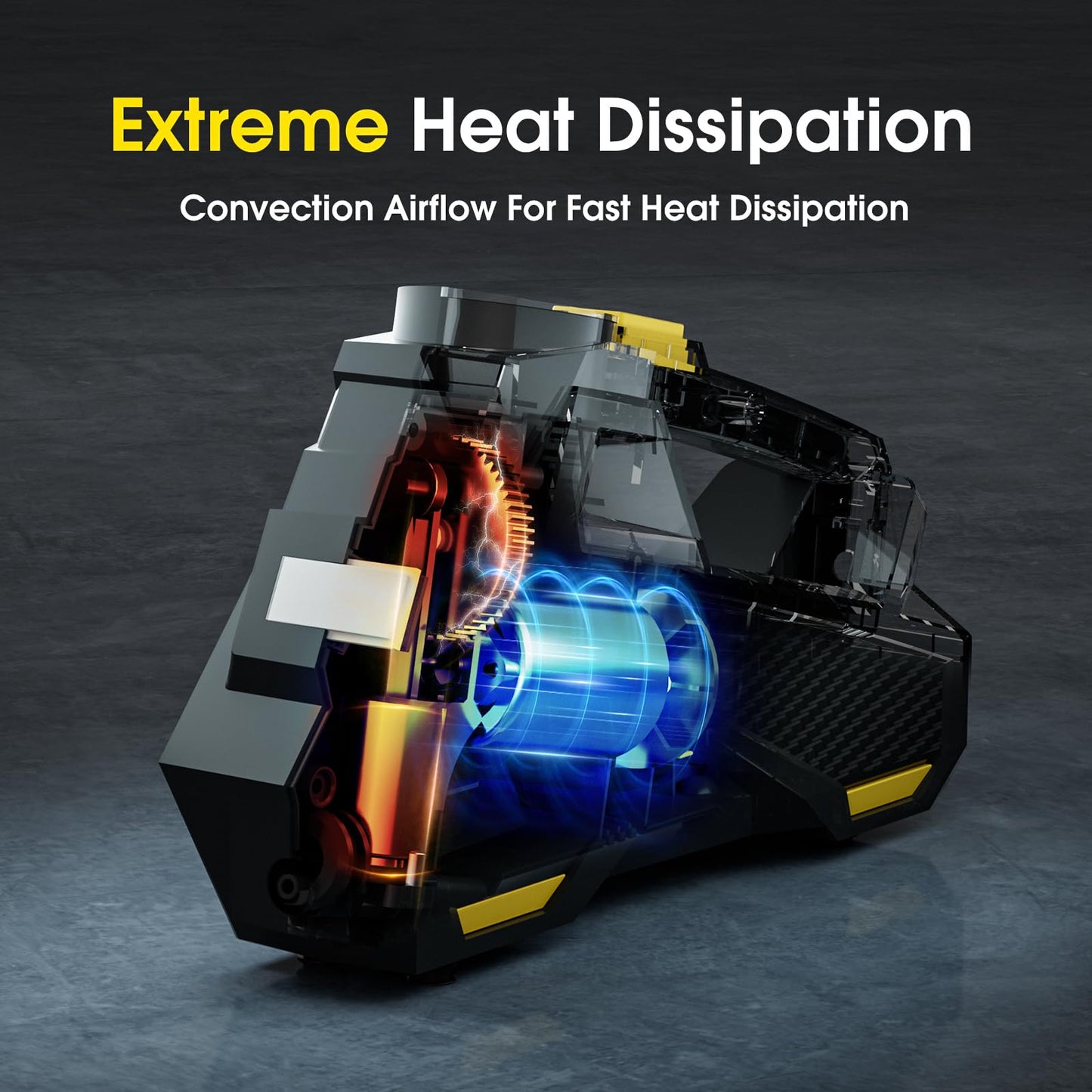 Tire Inflator Portable Air Compressor - DC 12V Air Pump for Car Tires with 150PSI LCD Digital Gauge & Emergency LED Light,Auto Tire Pump for Cars,Motorcycles,Bikes,Balls (Large)