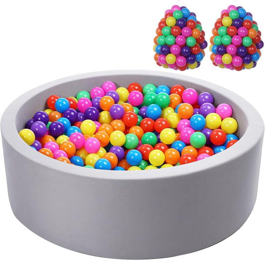 Ball Pits for Toddlers with 200 Balls YAVAYI Kids Play Tent Ball Pool Indoor Outdoor Round Kids Memory Foam Ball Pit, Gift & Toys for Children (200 Colorful Balls)