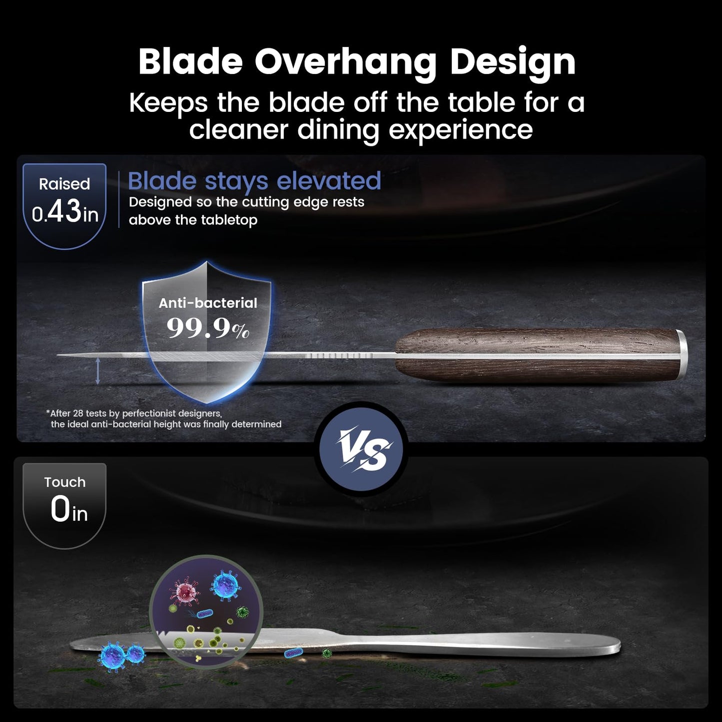 SYOKAMI Steak Knives Set of 4, 4.8 Inch High-Carbon Japanese Stainless Steel Non-Serrated Meat Knife with Wood Handle, Damascus Pattern Full Tang Design, Razor-Sharp Dinner Knives with Gift Box