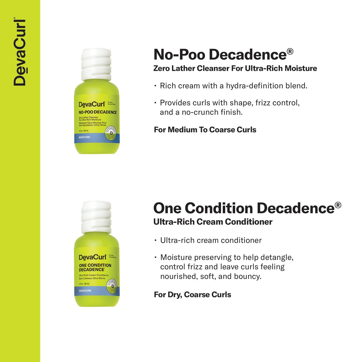 DevaCurl The Essential Ultra Rich Moisture Kit, Includes No-Poo Decadence, One Condition Decadance, SuperCream, Ultra Defining Gel