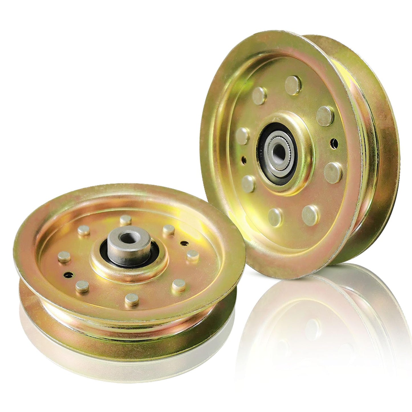 Vkinman 2 Pack 756-04129 Flat Idler Pulley for MTD Cub Cadet RZT 50 L54 42 S50 Troy-Bilt GT54 TB2450 753-08171 756-04129B 756-04129C