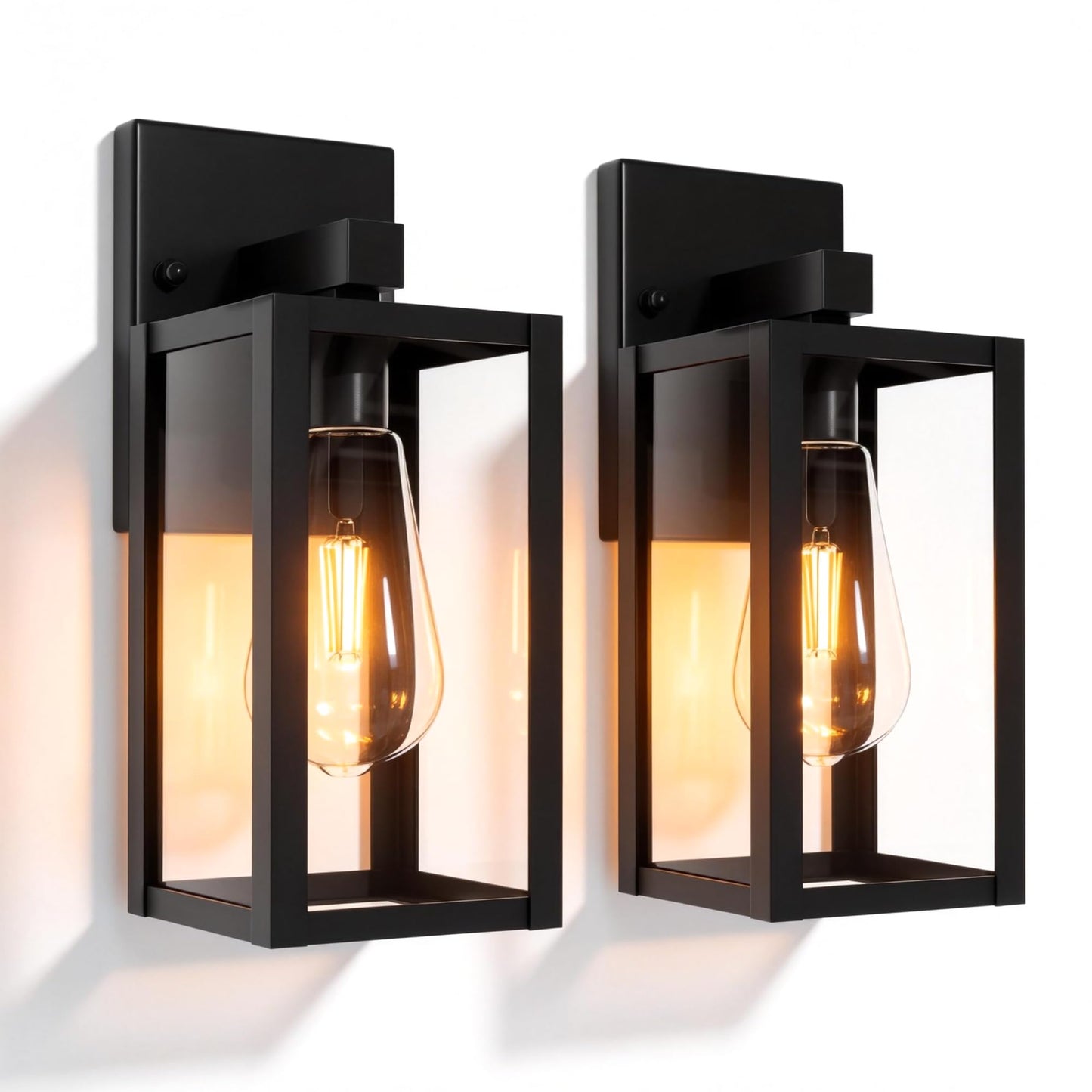 Outdoor Wall Light Fixtures Anti-Rust Porch Lights Outdoor Waterproof Exterior Lighting Fixtures Front Door Wall Lantern for House - 2 Pack