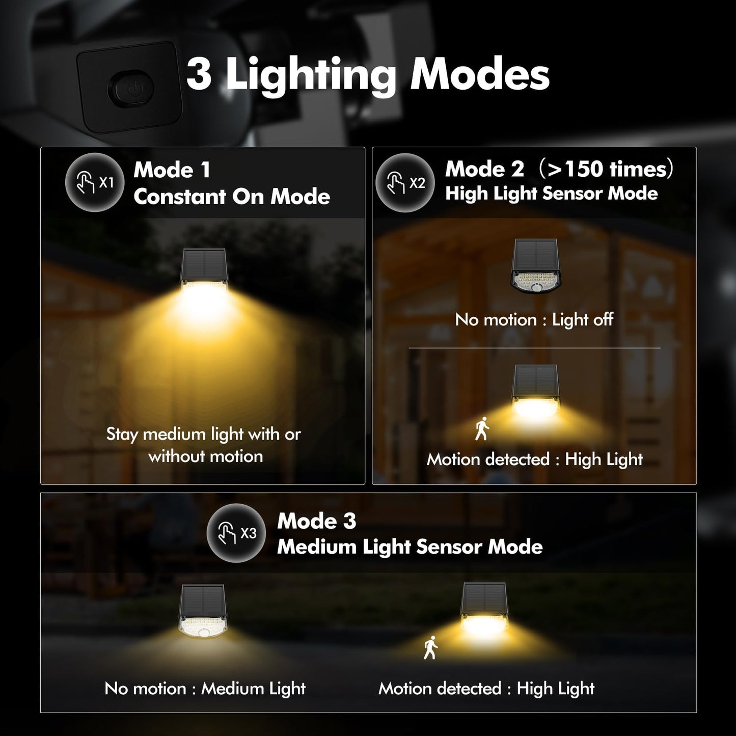 AloftSun Solar Motion Sensor Outdoor Lights,Waterproof Motion Sensor Spot Lights- 30 LED/3 Modes Solar Powered Spotlights,Landscape Lighting for Yard and Garden, Warm White,6 Pack