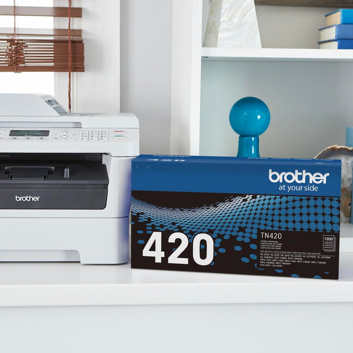 Brother Original TN420 Standard Yield Black Toner Cartridge, Original Toner Replacement cartridges, for Brother Laser Printers DCP-7060D, FAX-2840, HL-2230, HL-2240, MFC-7240, MFC-7360N and More