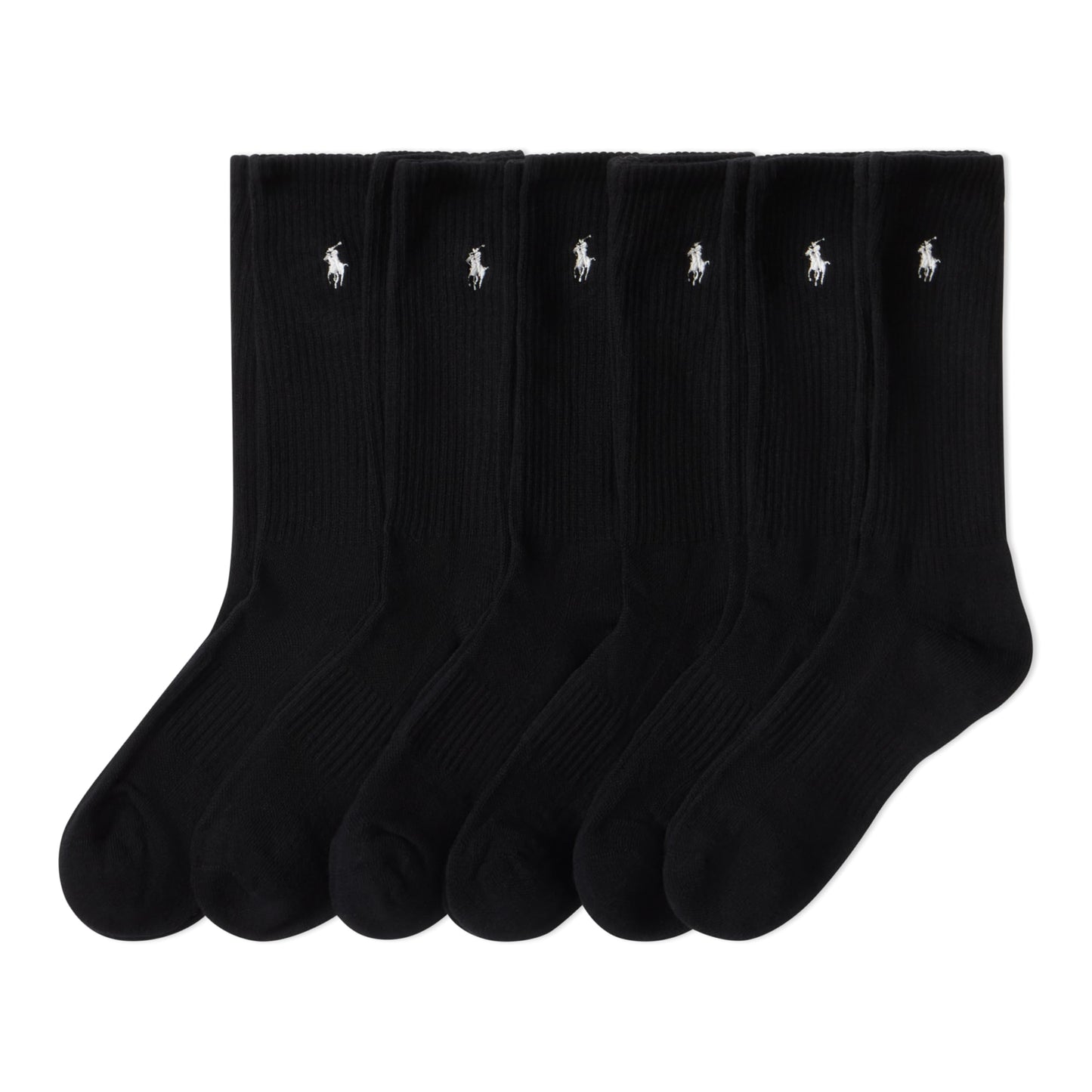 Polo Ralph Lauren Classic Cotton Crew Sock, Black, One Size