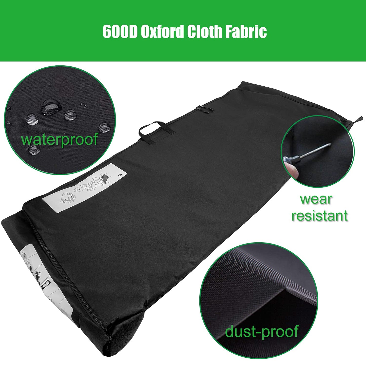 68358392AC Soft Top Window Storage Bag Fit for Jeep Wrangler JL JLU Unlimited Sports Sahara Freedom Rubicon 2-Door & 4-Door 2018 2019 2020 2021 2022 2023 Replace Oem 68358392AC