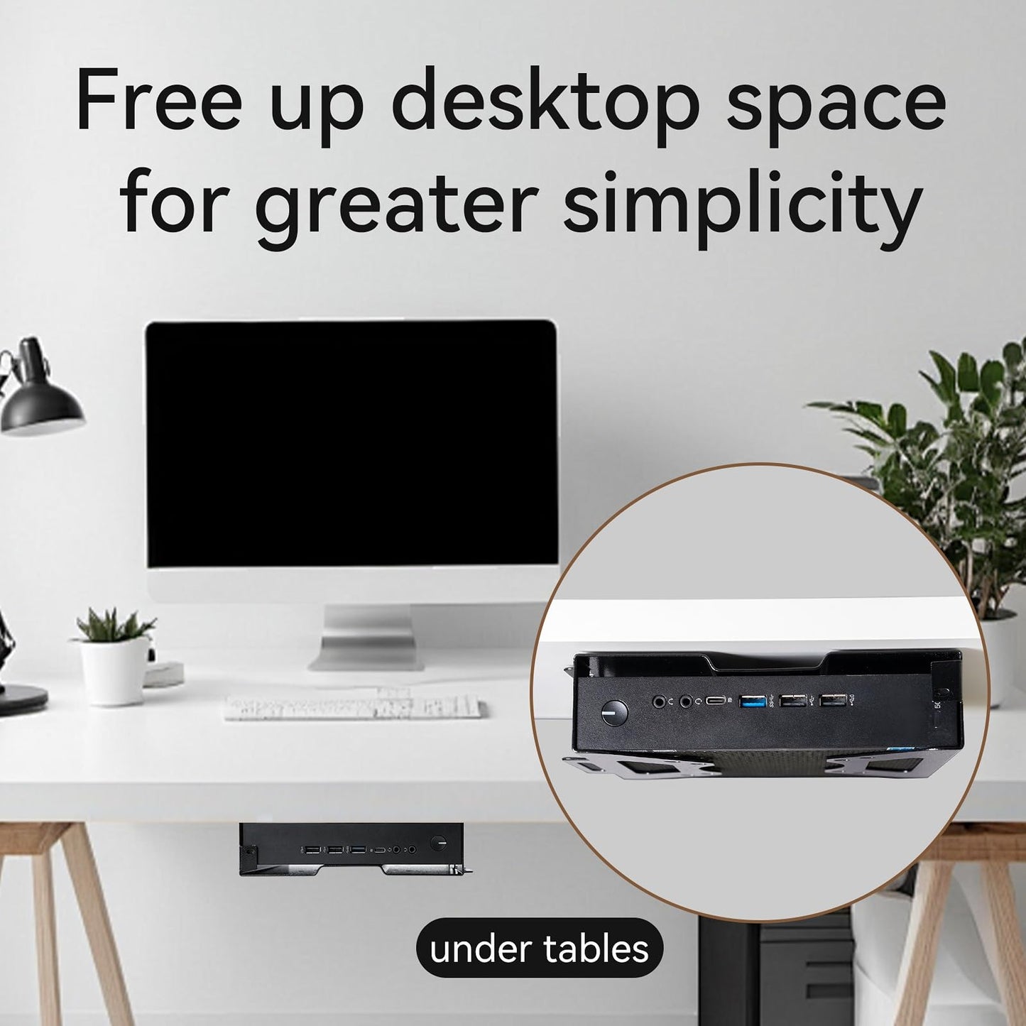 Fbyuitap Mini PC Mount Compatible with DELL OptiPlex Micro Form Factor Case,VESA and Under Desk fit for MFF 3040,3050,3060,3070,3080,5050,5060,5070,7050,7060,7070