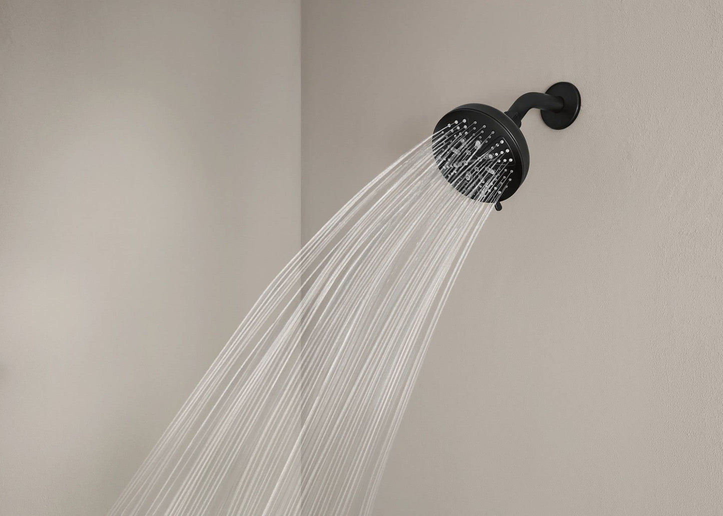 Moen 200W0BL Hydro Energetix Eight-Function 5" Diameter Spray Head Standard, Matte Black