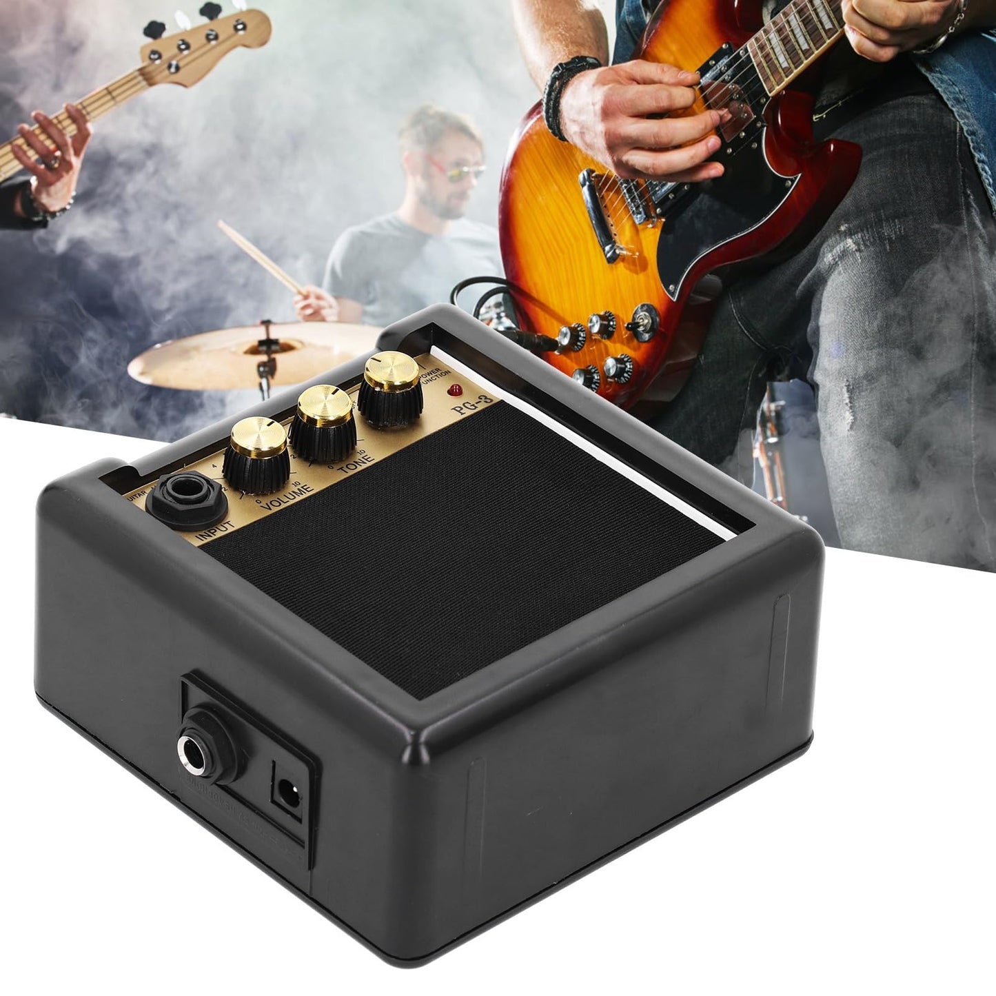 Guitar Bass Amplifier Portable Mini Speaker PG-3 3W for Onthego Performances Black+Gold