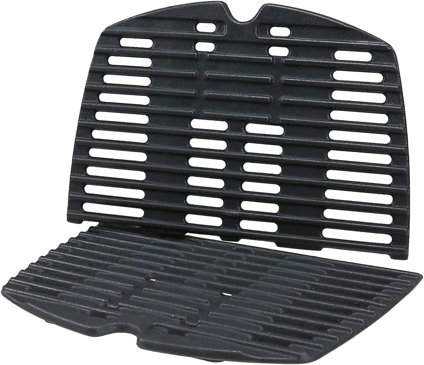 Uniflasy 7645 Cast Iron Cooking Grates 15.3"x10.75" for Weber Q200, Q220, Q2000, Q2400 Series Gas Grills, Grill Parts Grill Grates Replacement for Weber 7645, 65811, 69935, 2 Pack