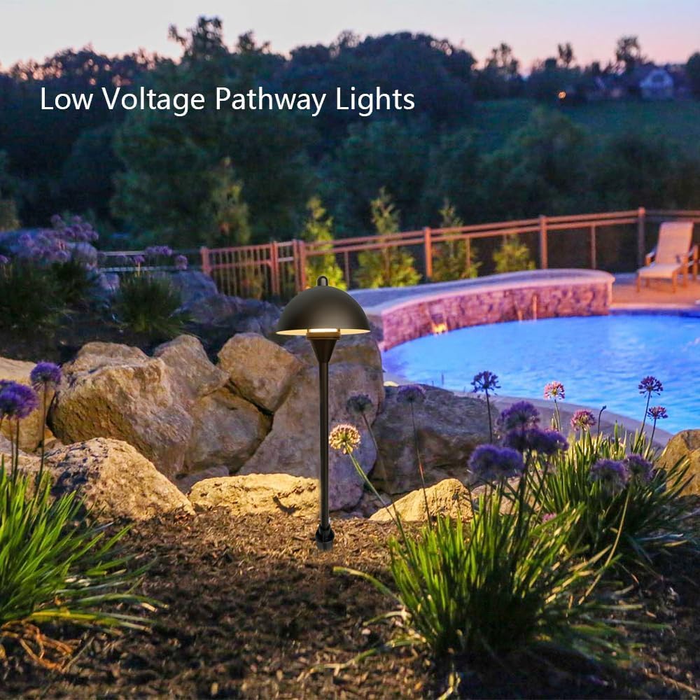 Arrownine Low Voltage Path Lights Outdoor Landscape Lighting,Replaceable G4 LED Pathway Lights,Walkway Driveway Lighting Warm White Oil Rubbed Bronze Pack of 2