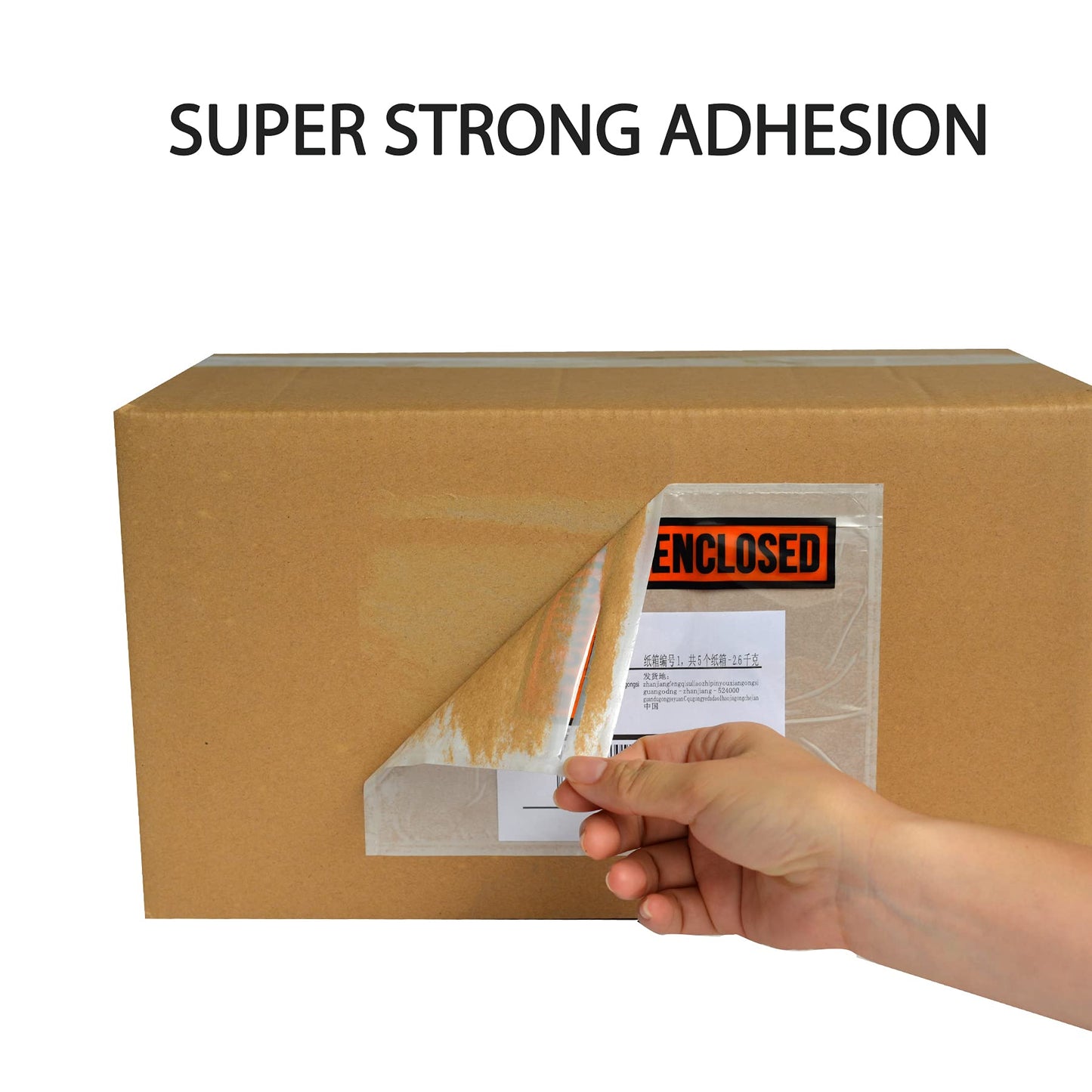 1000 PCS 7.5"x 5.5" Clear Self-Adhesive Packing List Envelopes - Plastic Shipping/Mailing Pouch Bags for Invoice Label