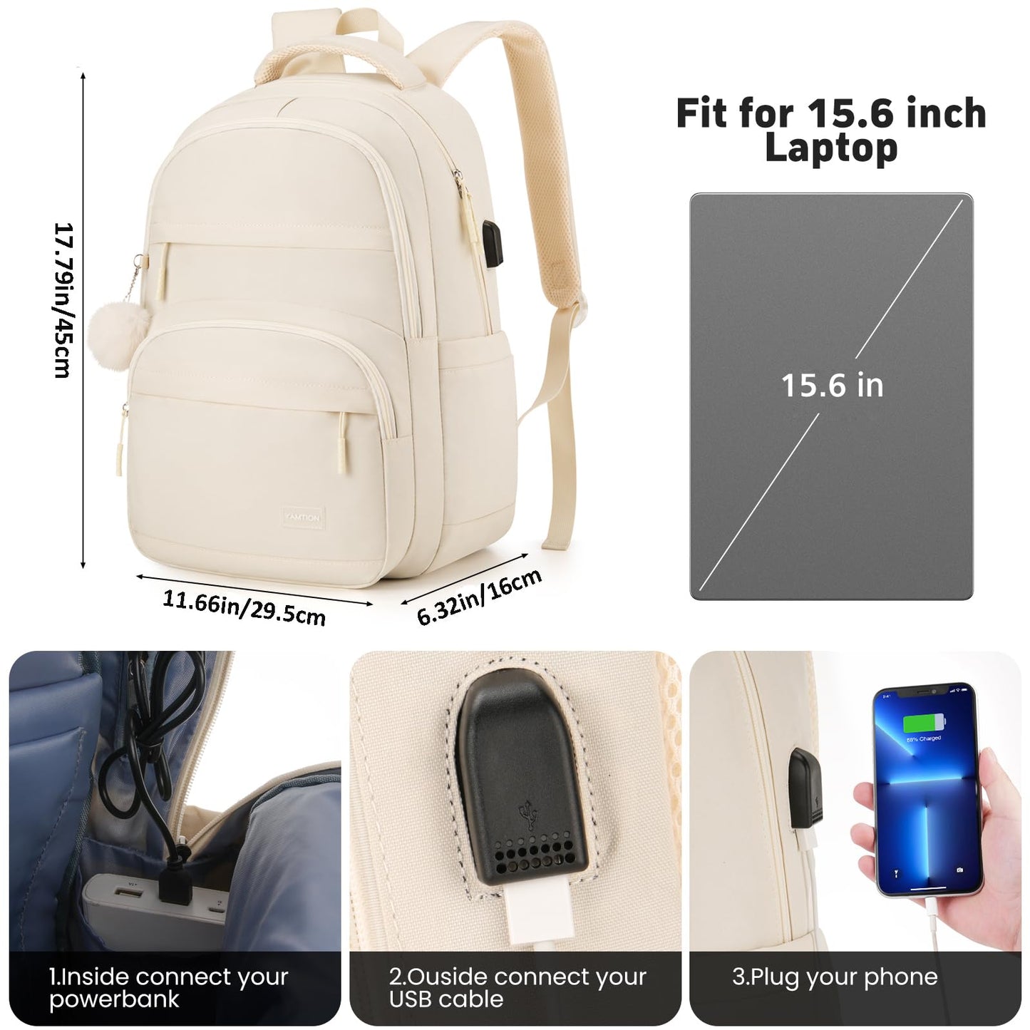 School Backpack for Girls,Laptop Backpack for Women College Students Secondary School Bags Book Bag Back Pack,Sac à Dos Femme et Fille
