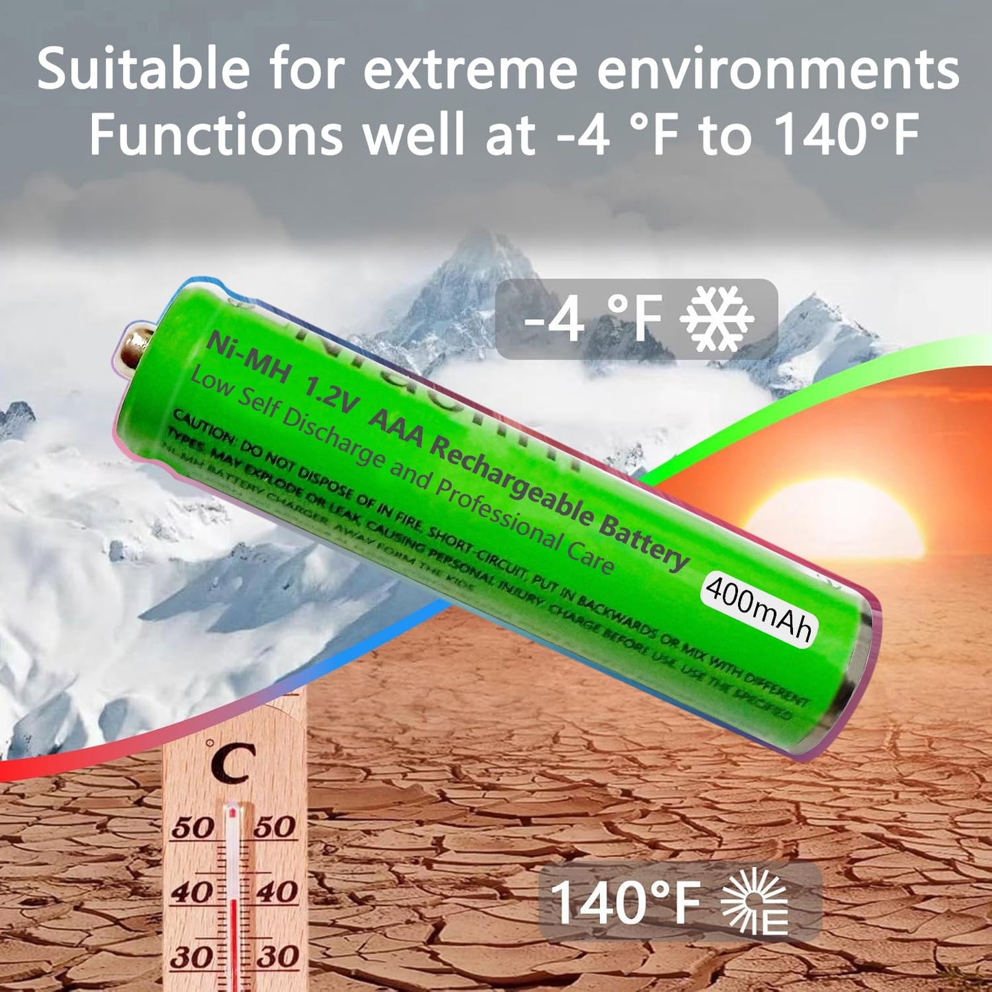 8 Pack Ni-MH AAA Rechargeable Batteries for Panasonic, 400mah AAA Ni-MH Rechargeable Batteries 1.2V for Cordless Phones, Remote Controls, Electronics