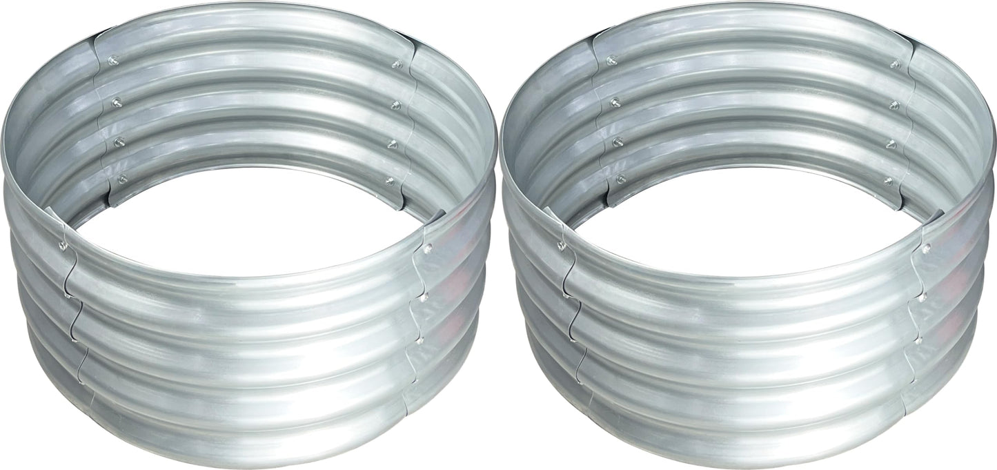 OKOSHO Raised Garden Bed Planter 2 Pack Round 2ft for Outdoor for Vegetable Flower