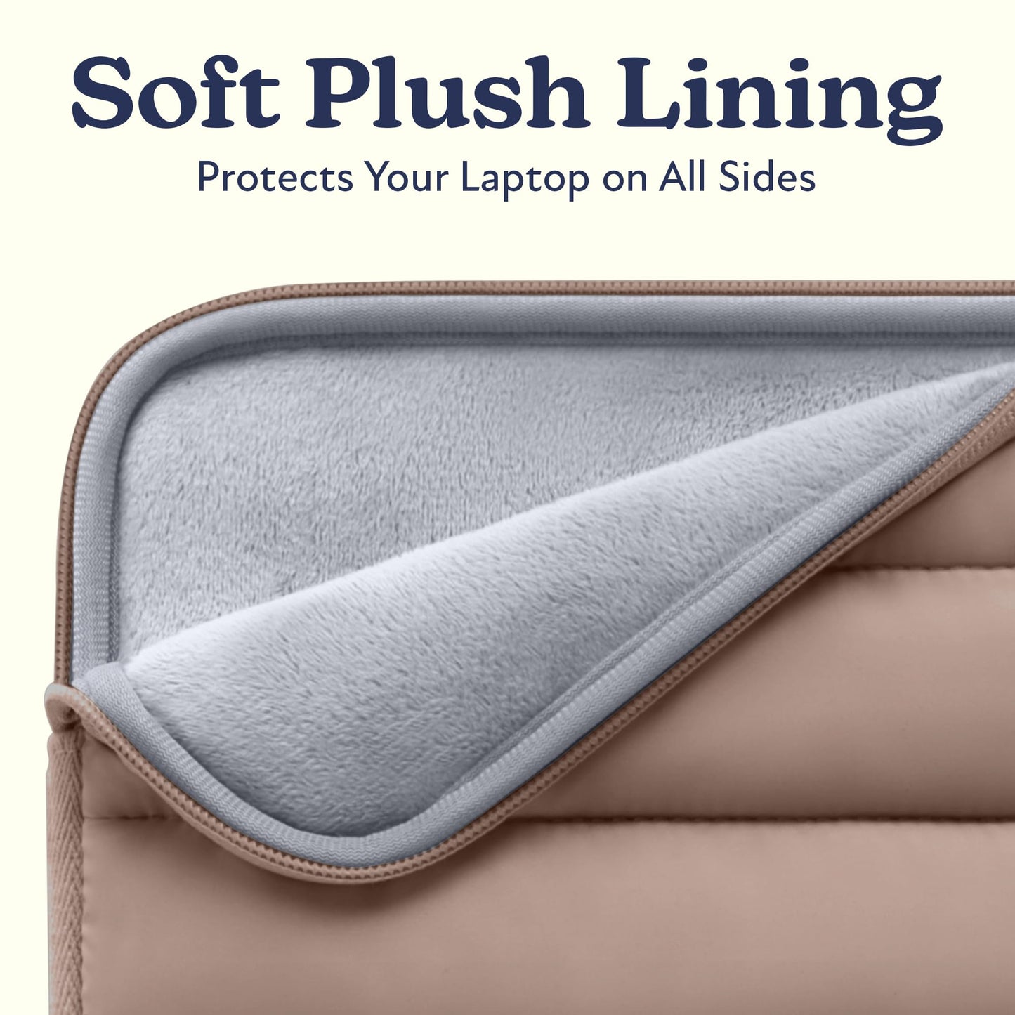 Vandel - The Original Puffy Laptop Sleeve 13-14 Inch Laptop Sleeve. Latte Laptop Sleeve for Women. Carrying Case Laptop Cover for MacBook Pro 14 Inch Sleeve, MacBook Air Sleeve 13 Inch, iPad Pro 12.9