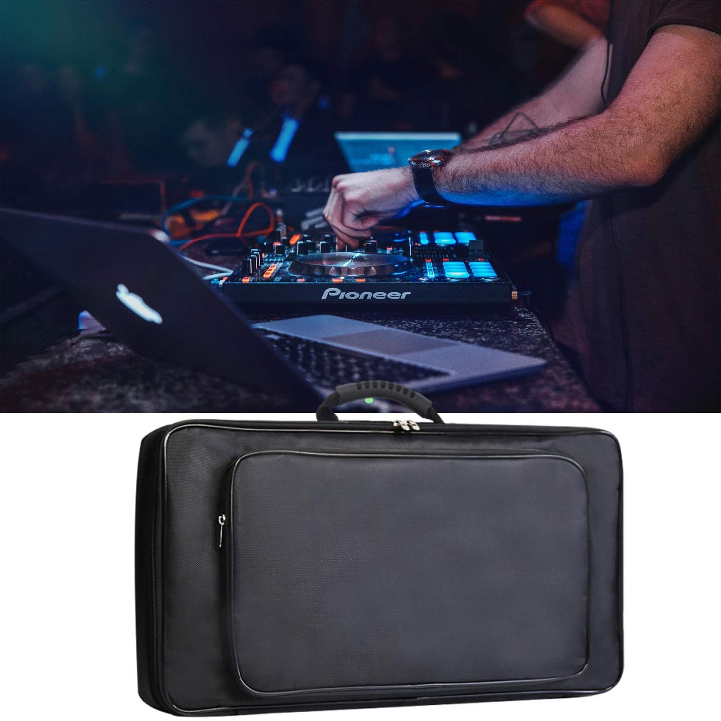 Guitar Effects Pedal Board Carry Bag, Guitar Portable Gig Bag Effects Pedal Case for Micro Controllers, Keyboards, and Multi-Effects Pedals, Carrying Bag Large Capacity Pocket Ideal for Guitar Lover