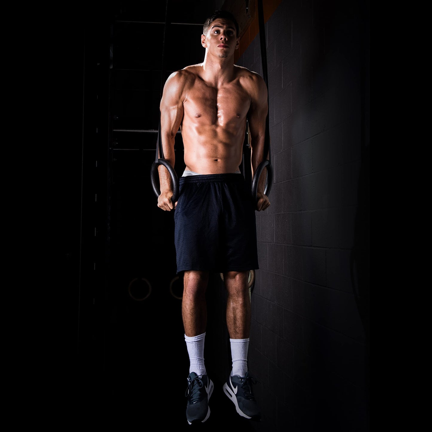 ProsourceFit Fitness Gymnastics Rings with Straps for Total Body Conditioning at Home