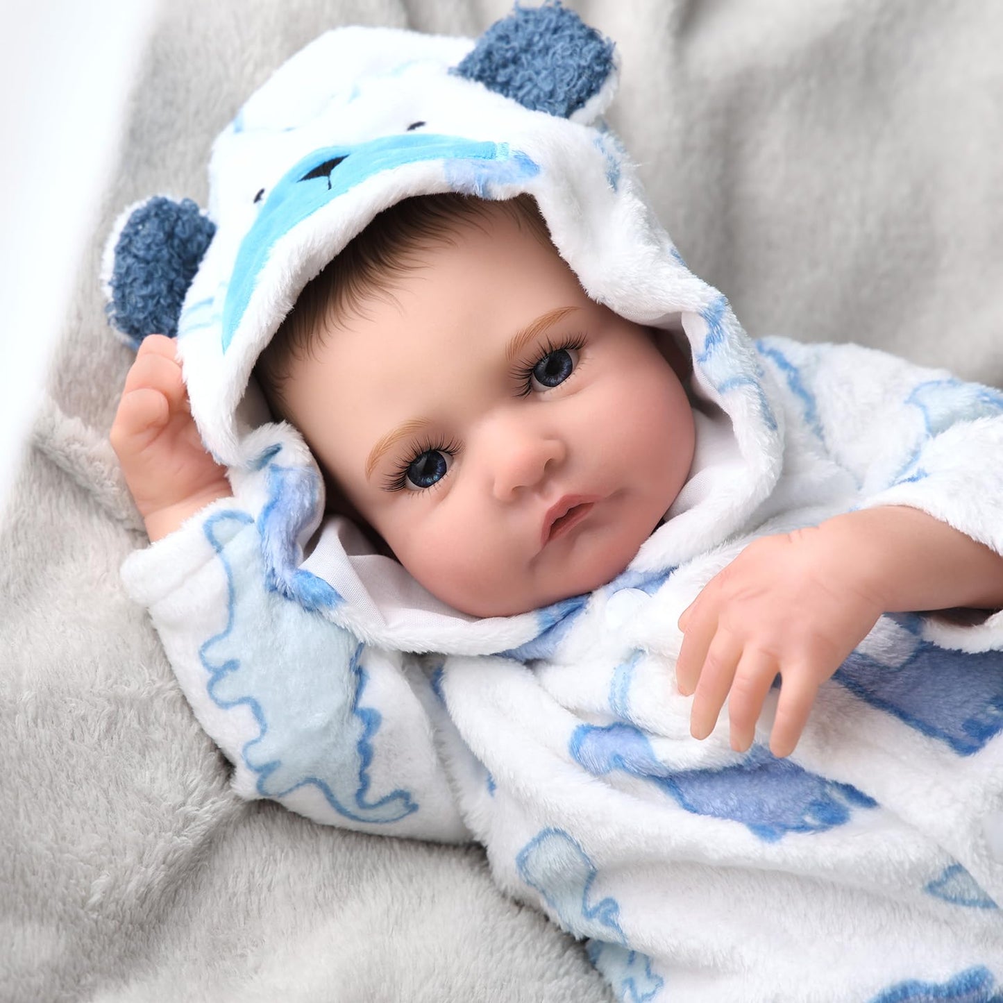 BABESIDE Lifelike Reborn Baby Dolls Boy- 20Inch Cute Soft Vinyl Realistic Baby Doll Poseable Real Life Baby Dolls with Complete Accessories for 3+ Years Old Gifts