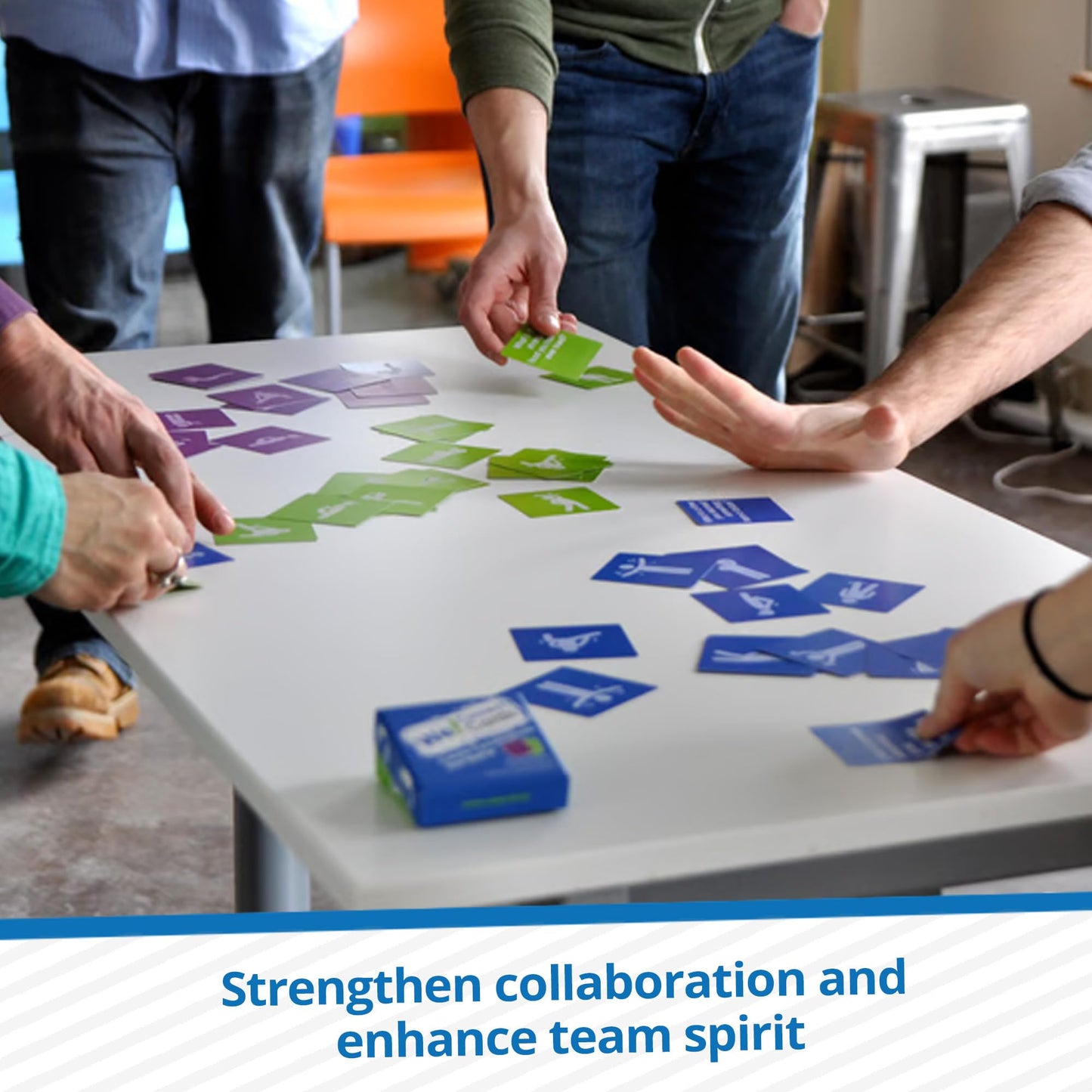 We! Connect Cards – Conversation Starters and Deep Questions Card Game for Workplace Team Building Activities – Employee Engagement and Office Icebreakers Communication Games – 60 PCS English Deck