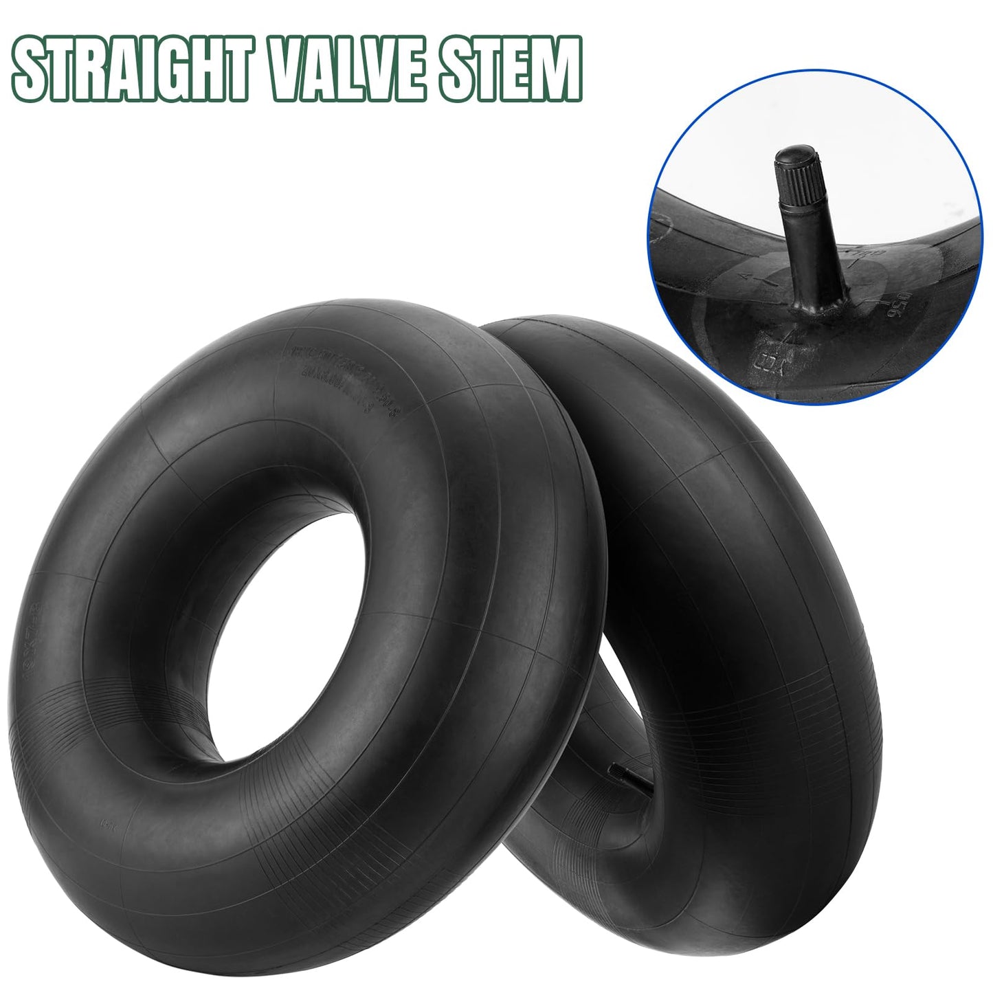 NIGOOLATA 20x8.00-8 Inner Tubes, 20x8-8, 20x10.00-8, 20x10-8 Inner Tube Replacement with Straight Valve Stem (2-Pack) - for Mower, Tractor, Golf Cart, ATVs