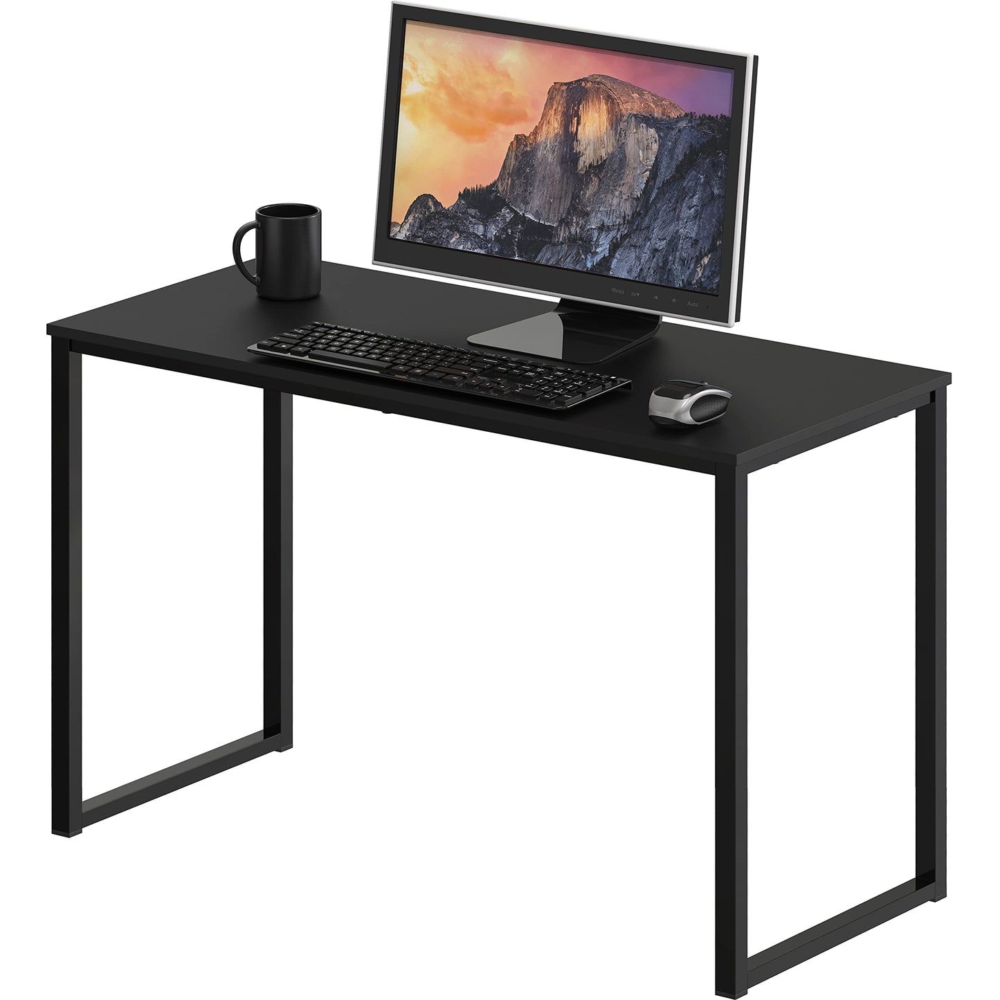 SHW Mission 32-Inch Home Office Computer Desk, 81 x 40 cm, Black