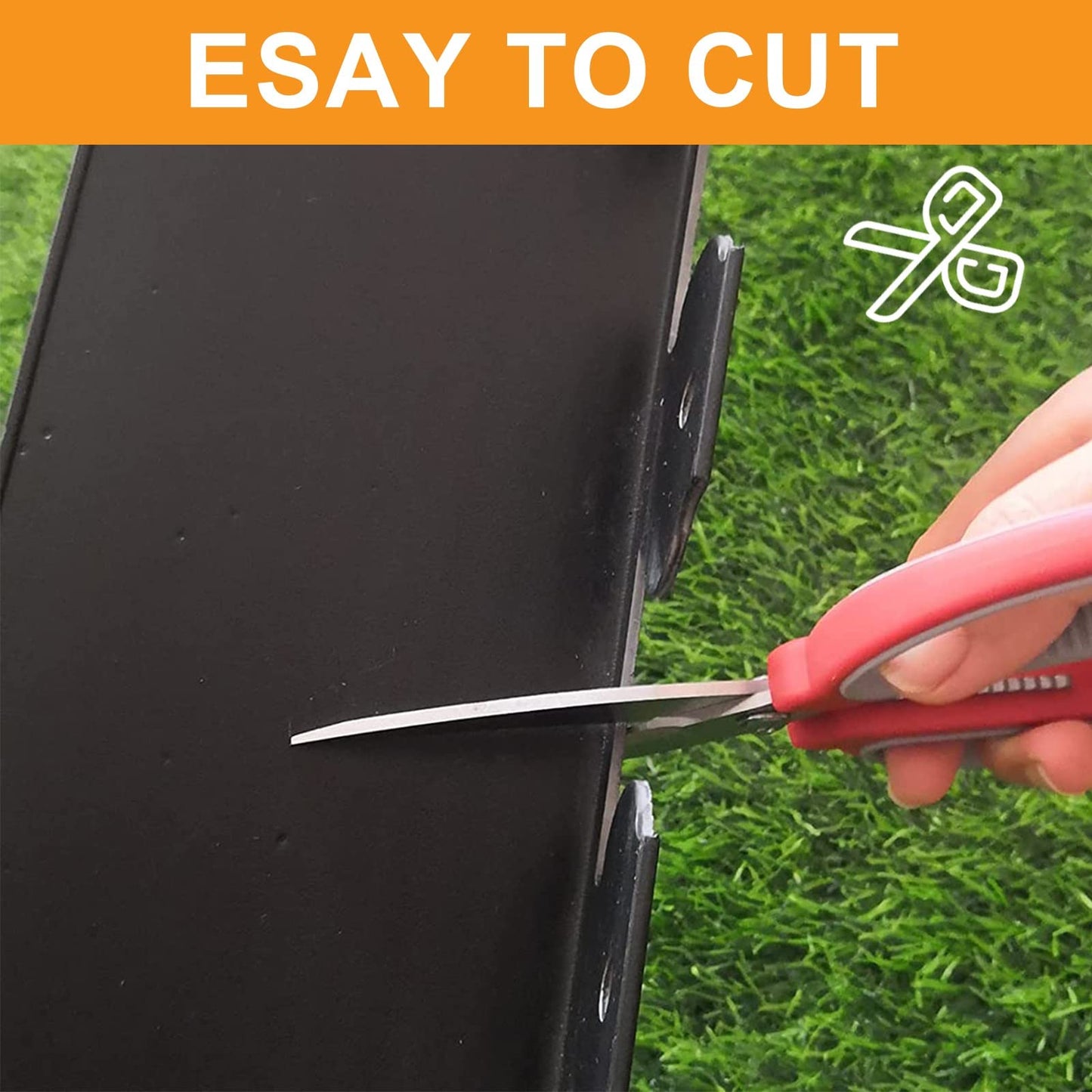 33ft Garden Edging Border,Landscape Edging Garden Border Edging-Include 30 Spikes【10CM Hight】 Plastic Lawn Edging Landscape Border for Yard,Lawn,Gardens(Black)