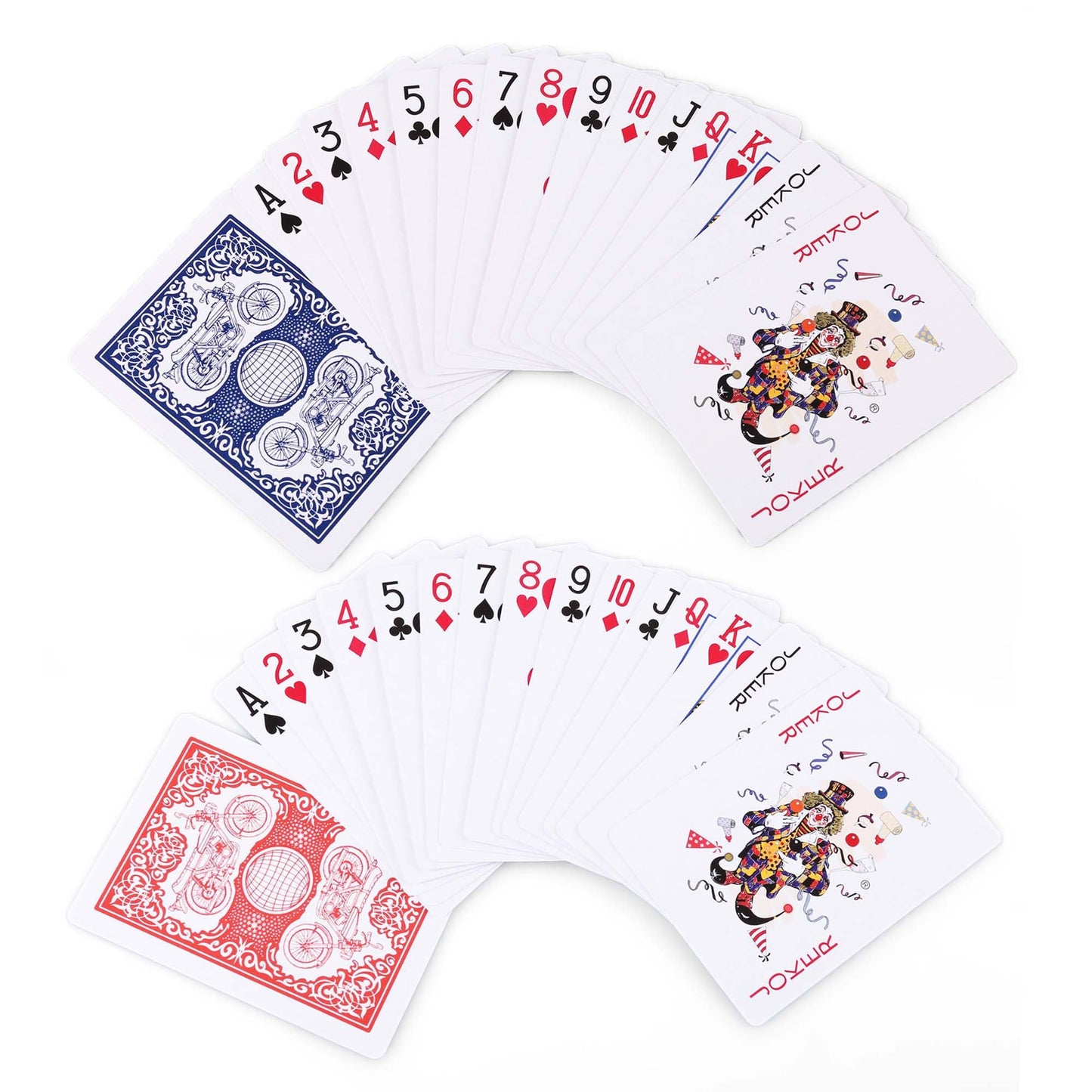LotFancy Playing Cards, Poker Size Standard Index, 24 Decks of Cards (12 Blue and 12 Red), for Blackjack, Euchre, Canasta Card Game, Casino Grade