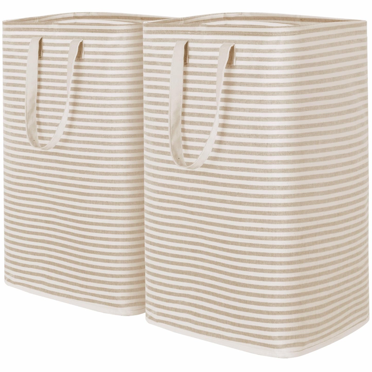 Lifewit 2-Pack 80L Freestanding Laundry Hamper, Large Collapsible Laundry Baskets with Easy Carry Extended Handles, Waterproof Clothes Hamper in Bedroom, Bathroom, Laundry Room, College Dorm, Beige