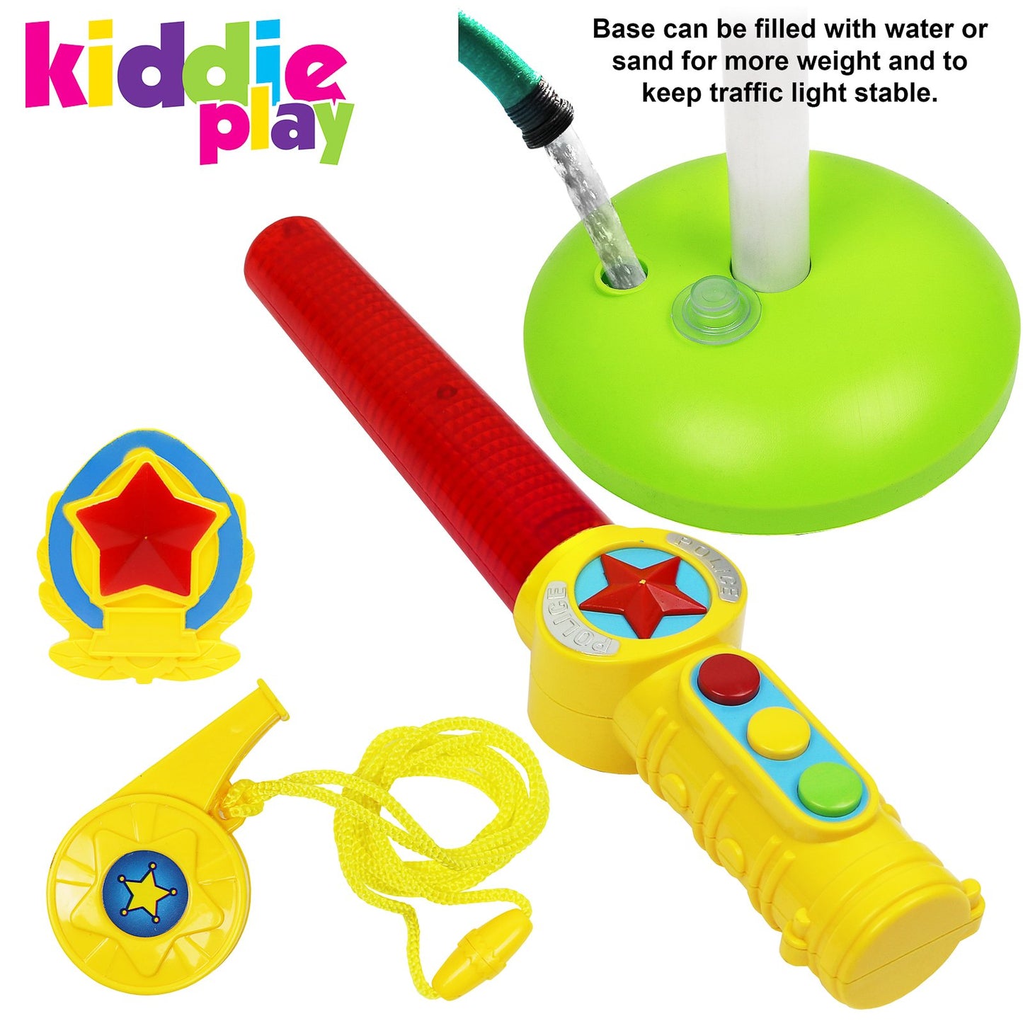 Kiddie Play Traffic Light Toy for Kids Cars and Bikes with Real Working Lights and Sounds Teaches Safety Rules Educational Stop and Go Signal for Toddlers and Preschoolers
