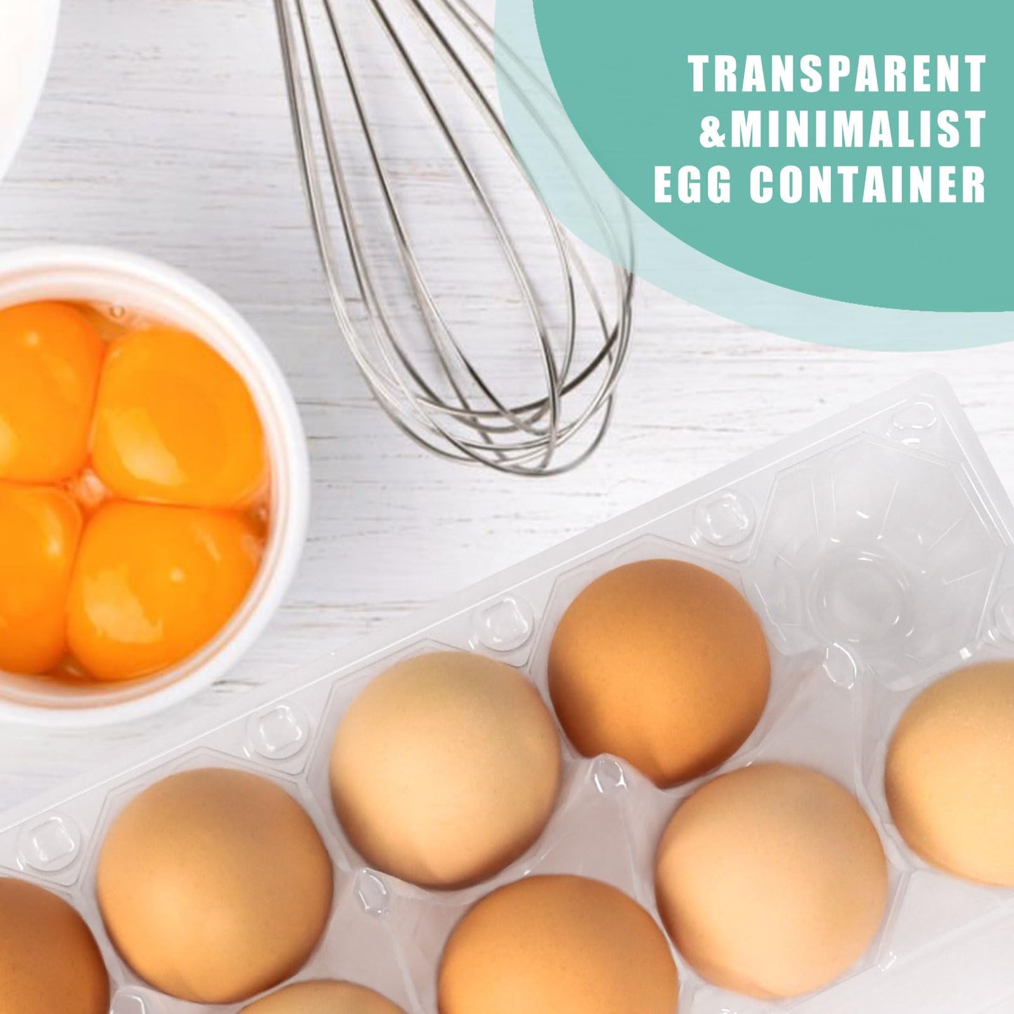 60 Packs Egg cartons cheap bulk，Plastic Egg Carton for 12 Eggs， Clear Egg Carton 2 * 6 Grids，Perfect for Refrigerator Chicken Farm Markets Commercial Business Market Display, Large