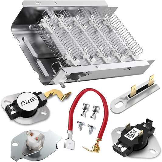 2026 UPGRADE 279838 Dryer Heating Element for Whirlpool Kenmore Roper Maytag Amana Admiral Dryer Heating Element Parts Thermostat Thermal Fuse medx655dw1 500 600 70 80 Series Model 110 Dryer Part