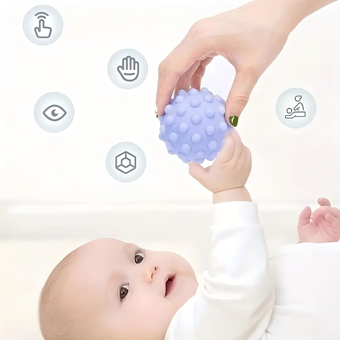 Baby Toys for 6 to12 Months, 5 in 1 Montessori Toys Set for Toddlers, Stacking Building Blocks Infant Toys,Pull String Baby Teething Toys Sensory Toys, Baby Gifts(Dinosaur Toys Car)