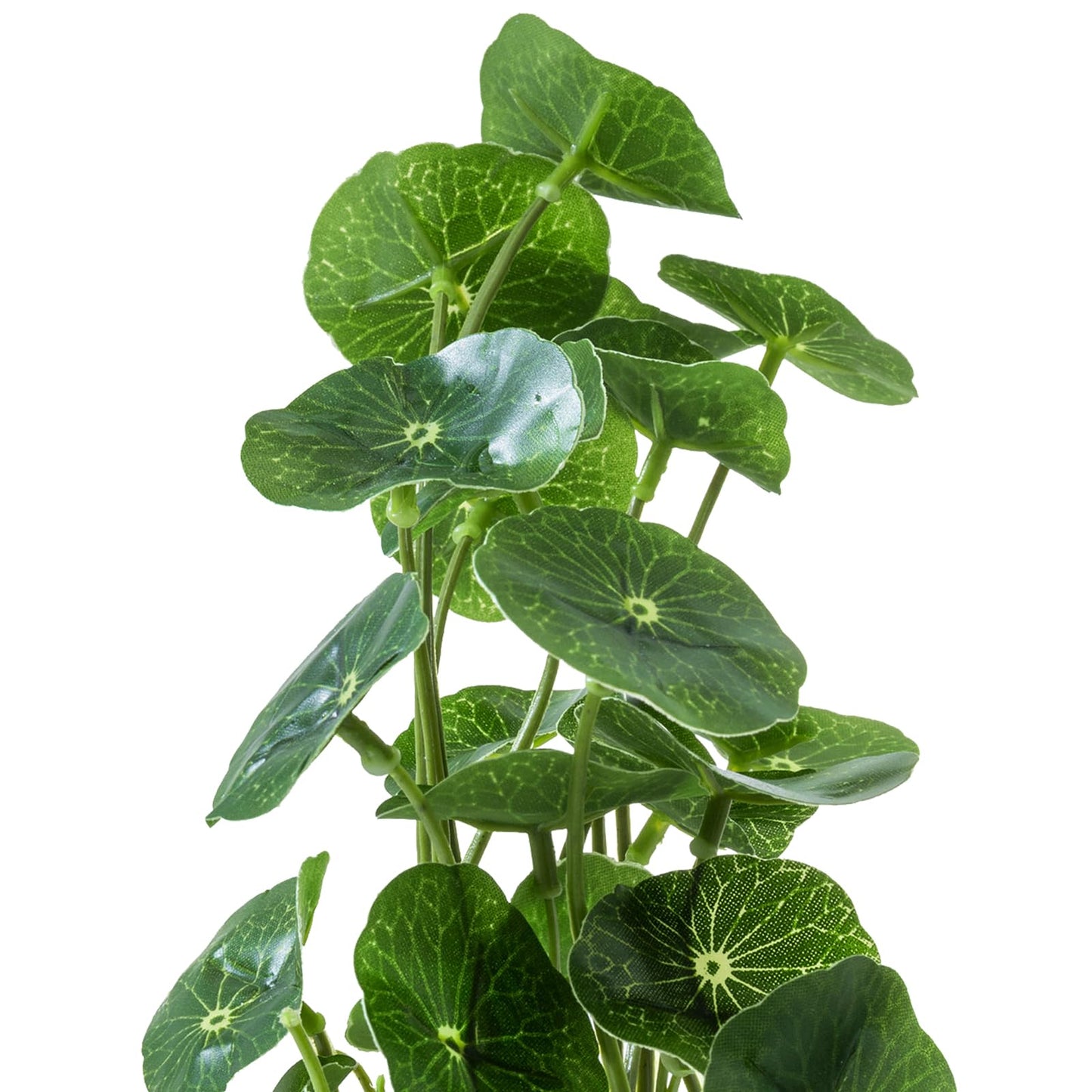 MyGift Set of 3 Small Fake Plants, 9.5 Inch Artificial Plants Indoor, Faux Tabletop Greenery in Clear Glass Pots for Home Decor