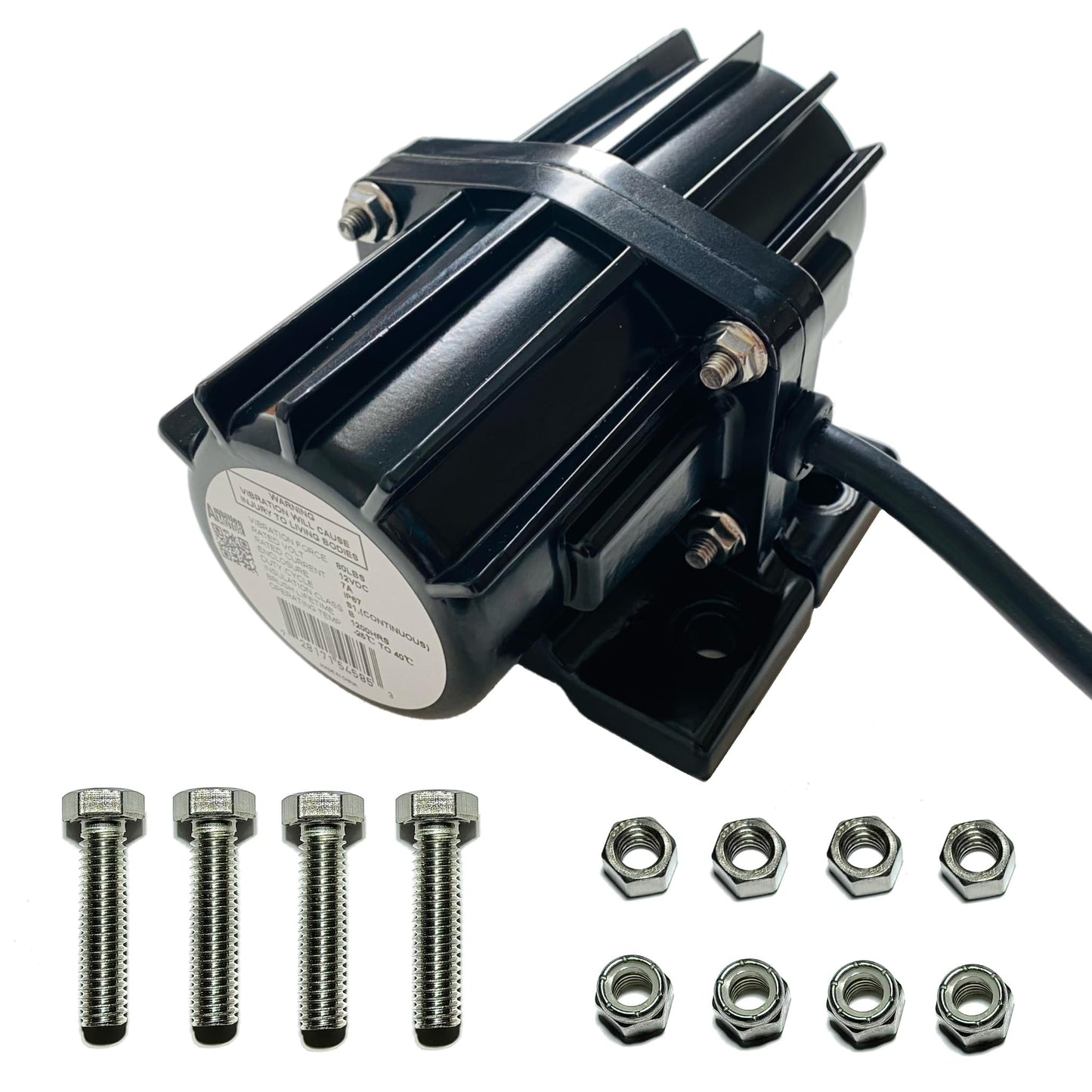 AMBITIONMOTOR Salt & Sand Vibrator 80LBS 50W DC 12V for Buyers Karrier Cougar SnowEx Trynex Meyers Spreaders