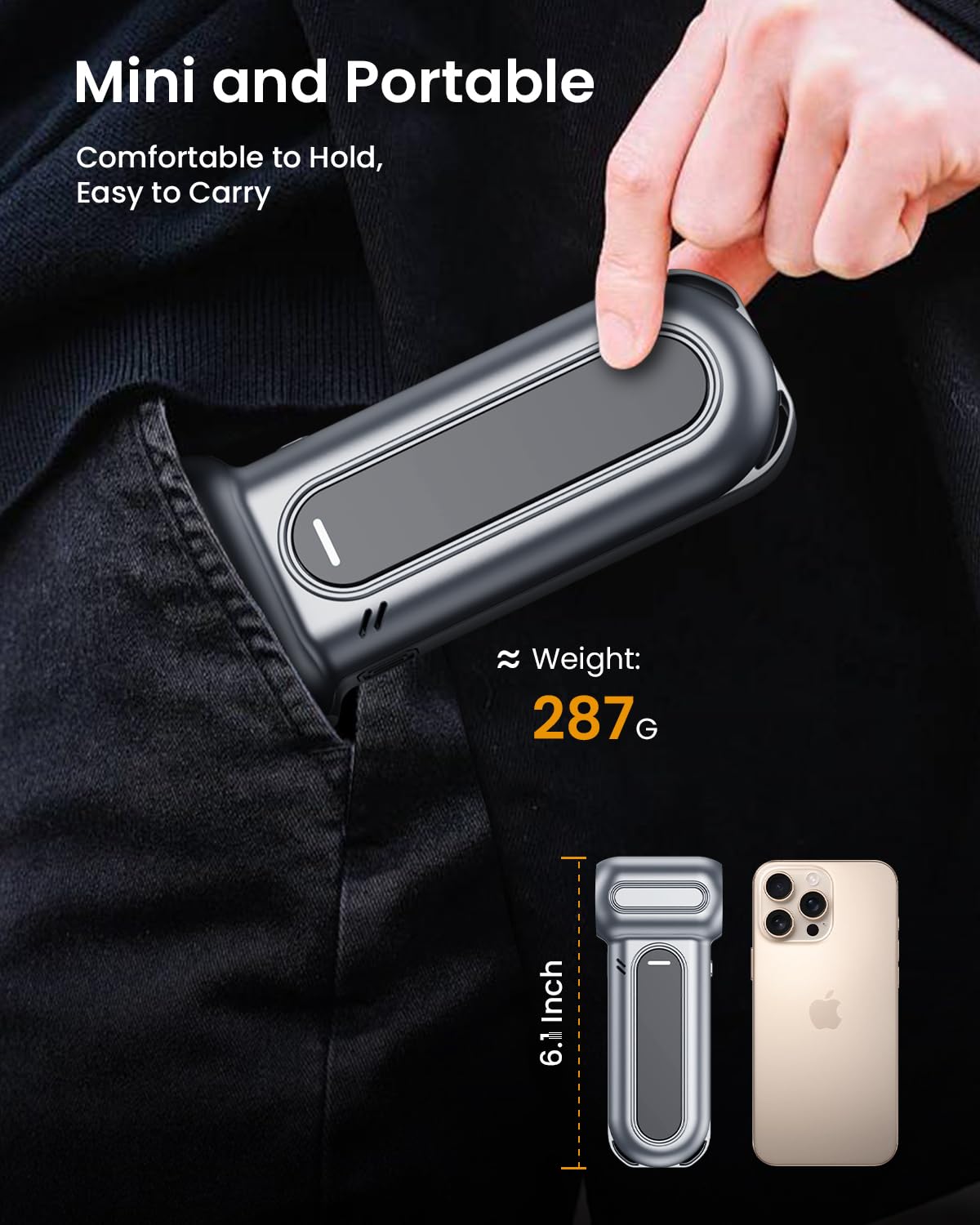 BANKKY Compressed Air Duster - 150,000RPM Turbo Jet Electric Air Duster, Rechargeable Cordless Mini Blower, 4-Speed LED Powerful Handheld Air Blower for Computer, Keyboard, Electronics & Car Cleaning