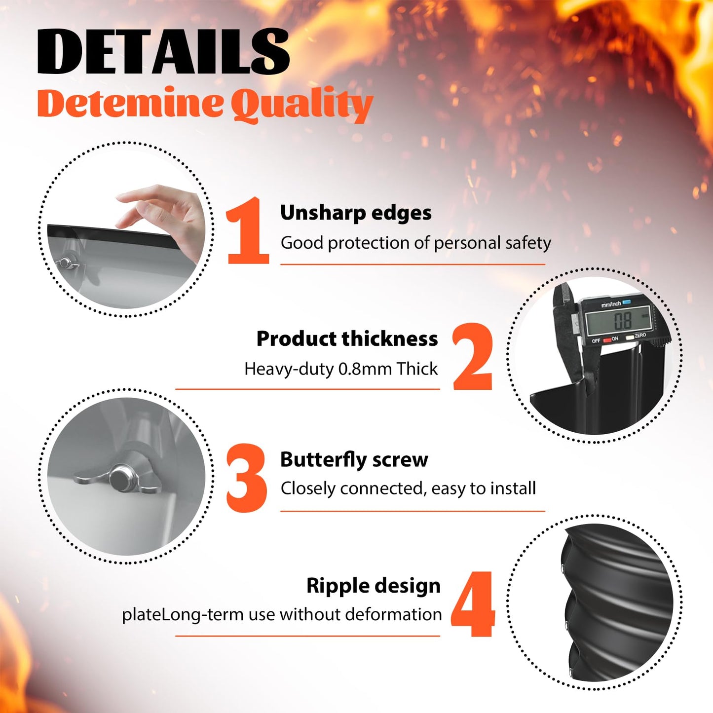 YSEJOMP 36 Inch Round Galvanized Fire Pit Ring/Fire Ring - Foldable and Perfect for Outdoor Gatherings and Campfires in The Yard/Garden/Park/Beach (Black+Gray, 3 FT Diameter+1 FT Tall)