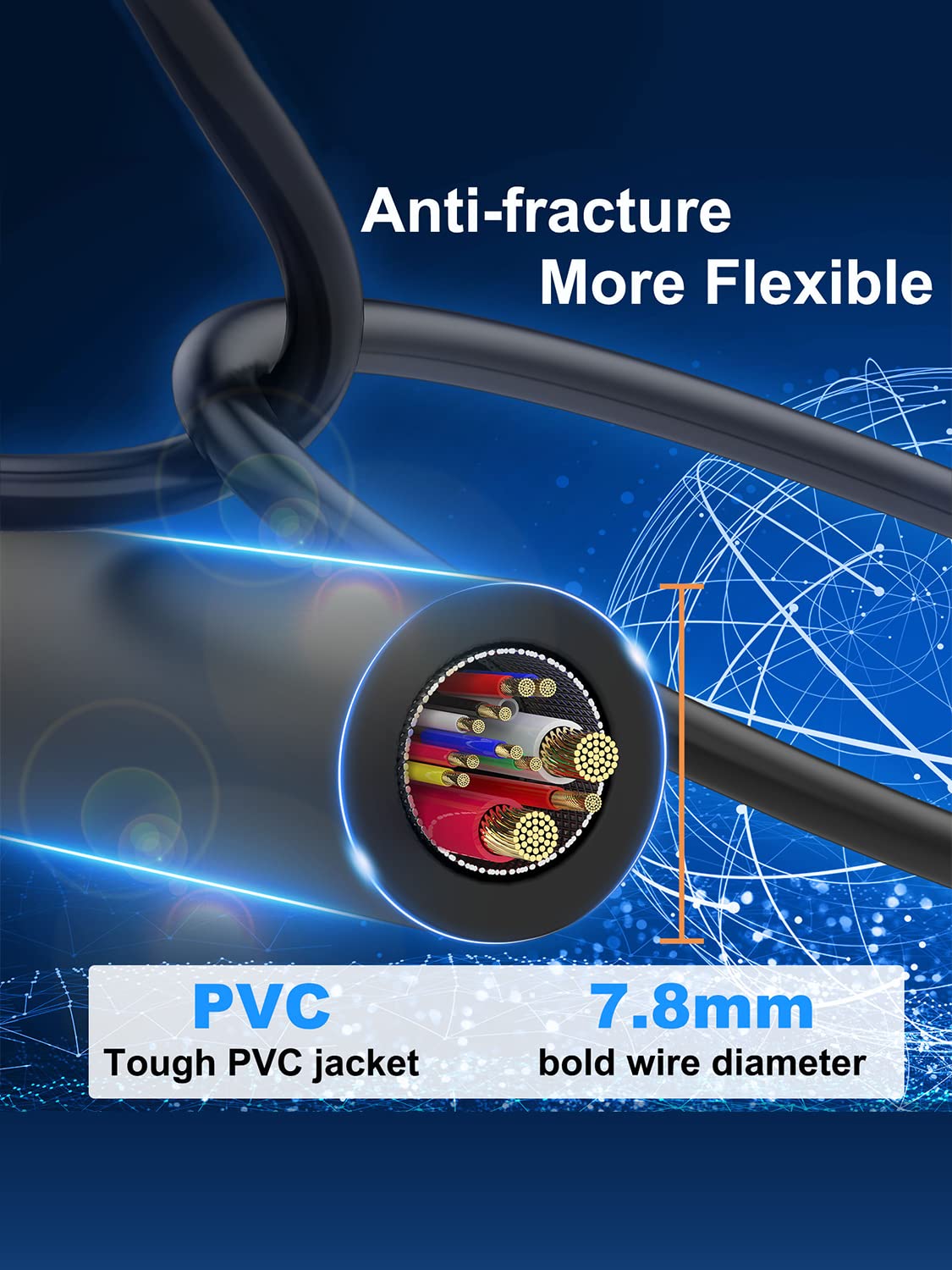 Cat 8 Ethernet Cable 200ft Shielded, Indoor&Outdoor, Heavy Duty High Speed Direct Burial 26AWG Cat8 Network Wire, 40Gbps 2000Mhz SFTP Patch Cord, in Wall&Weatherproof RJ45 Cable for Router/Modem/Xbox