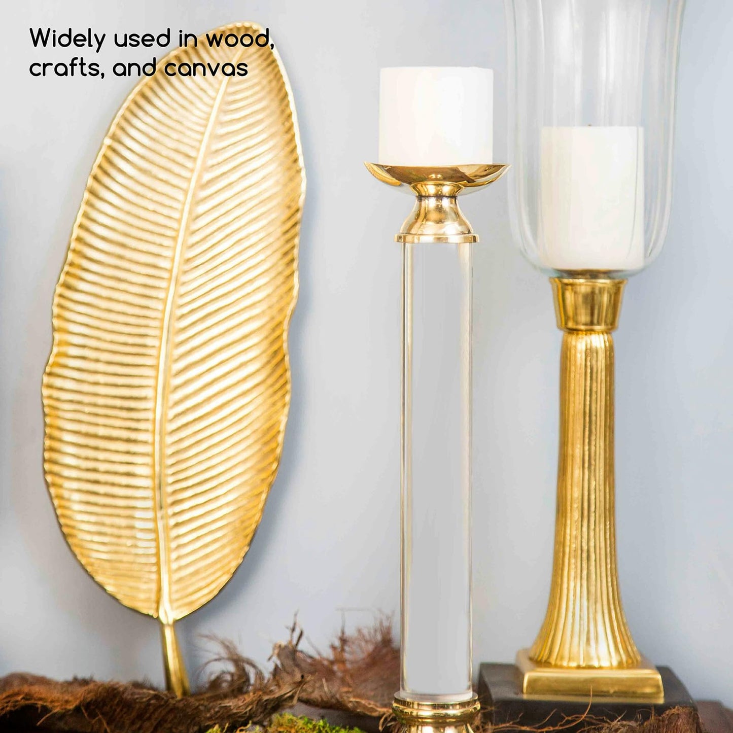 MEEDEN Metallic Gold Acrylic Paint: 1L /33.8 oz Heavy Body Gold Paints for Canvas Crafts Wood Metal Wall Home Décor Pumpkins Gifts Wraping
