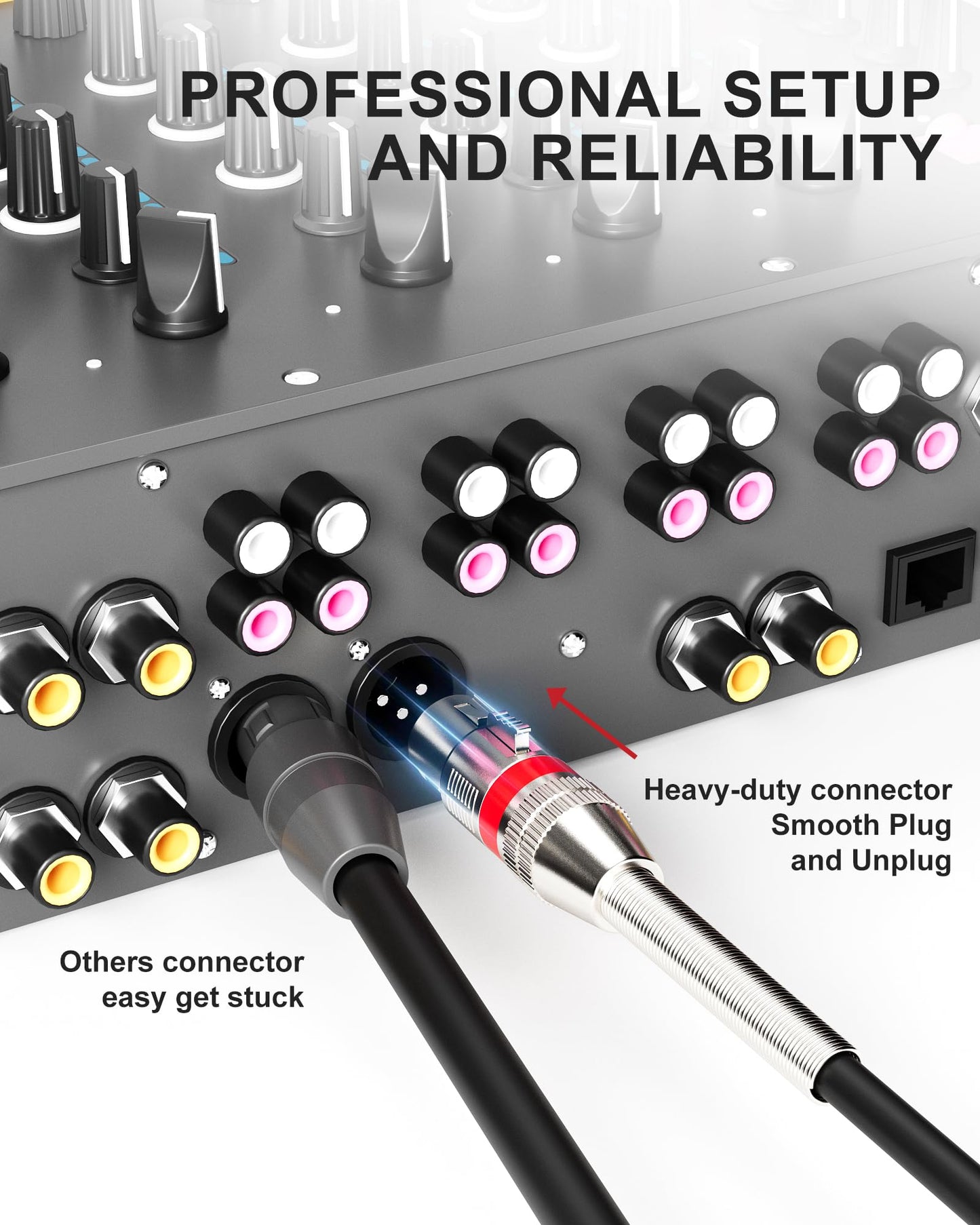 Foboiu XLR Cables 25 Feet 25 Pack XLR Microphone Cable